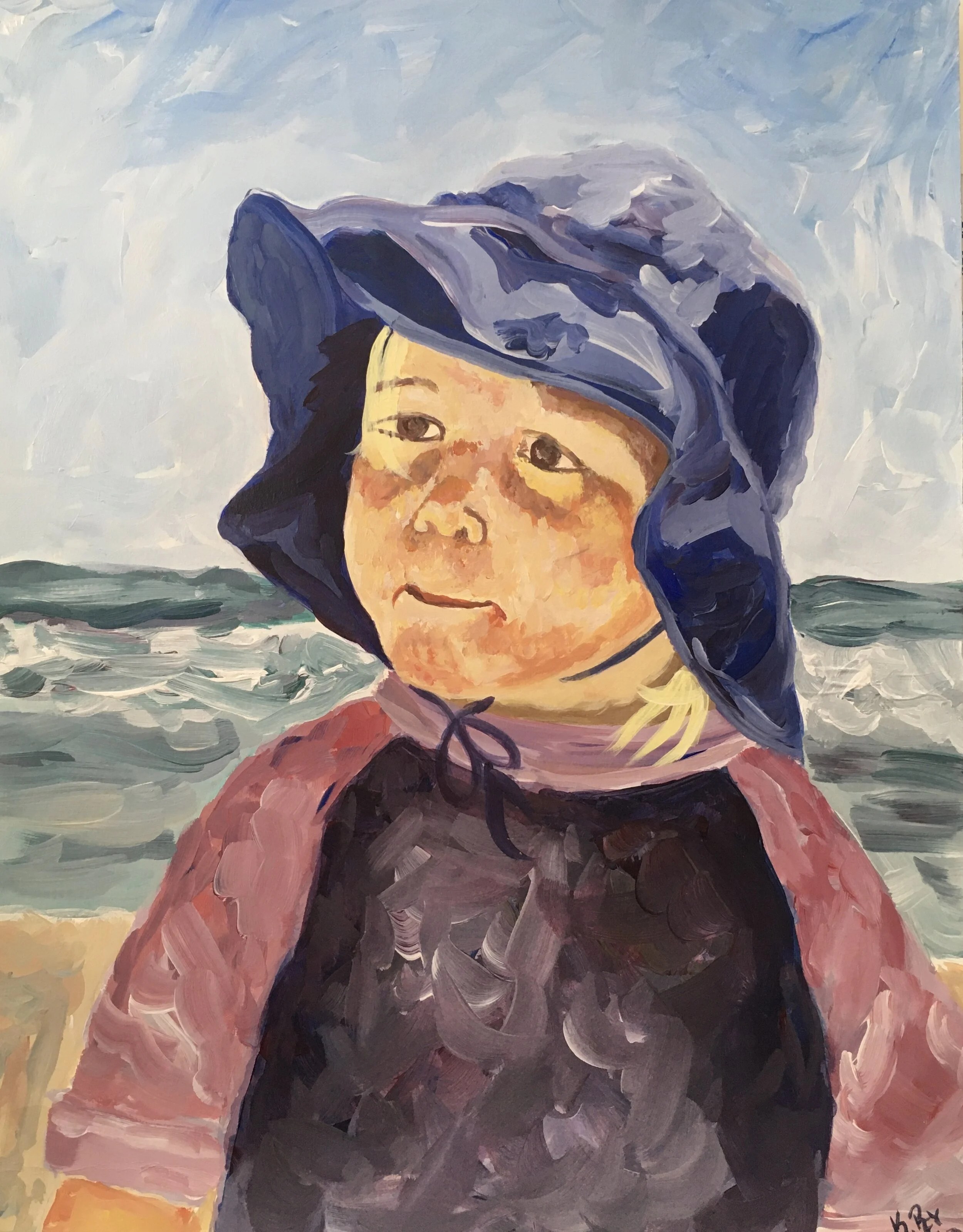 "Girl at the Beach"   11"x14"   $200.00