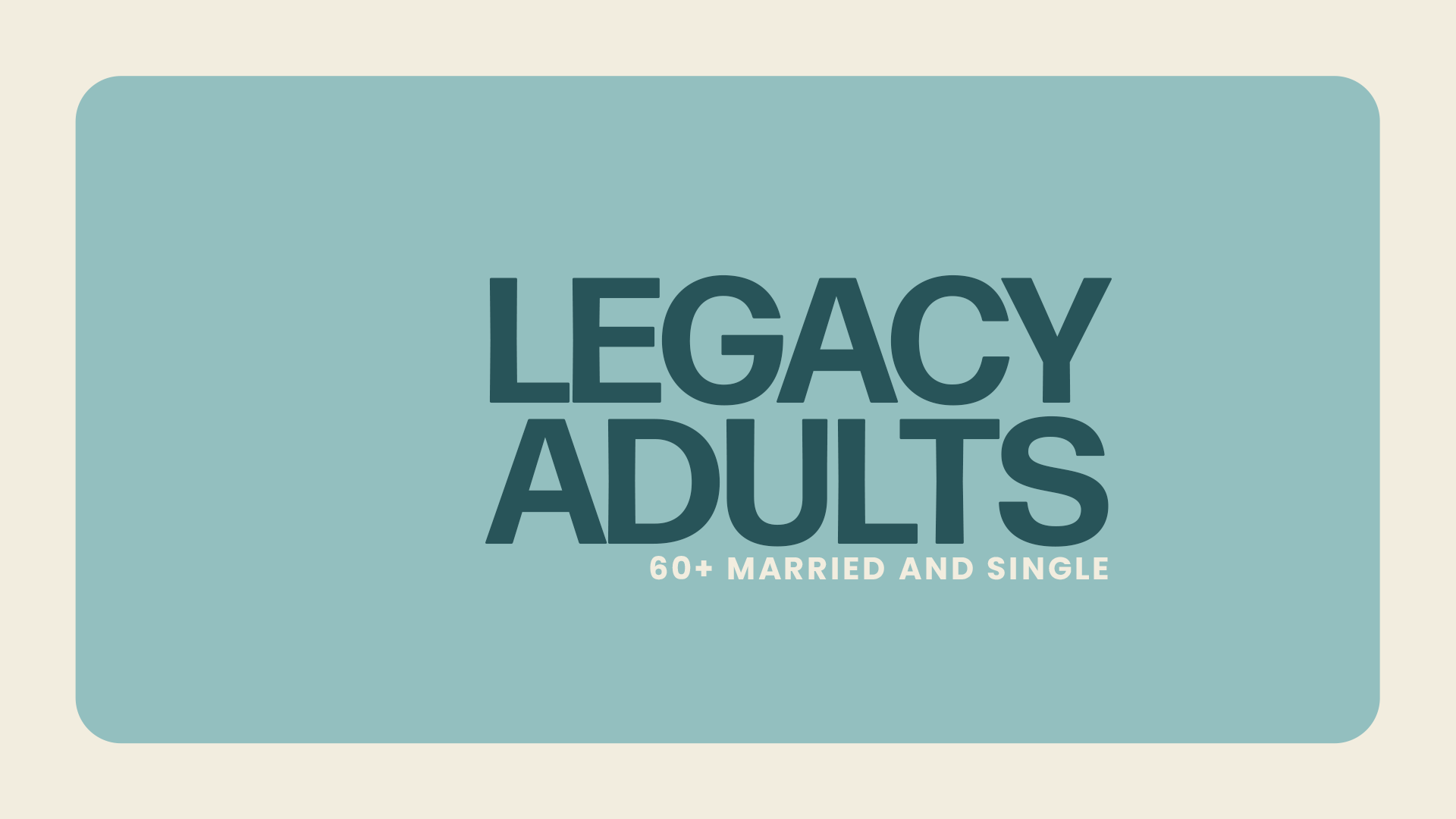 Legacy Adults Potluck &amp; Bingo