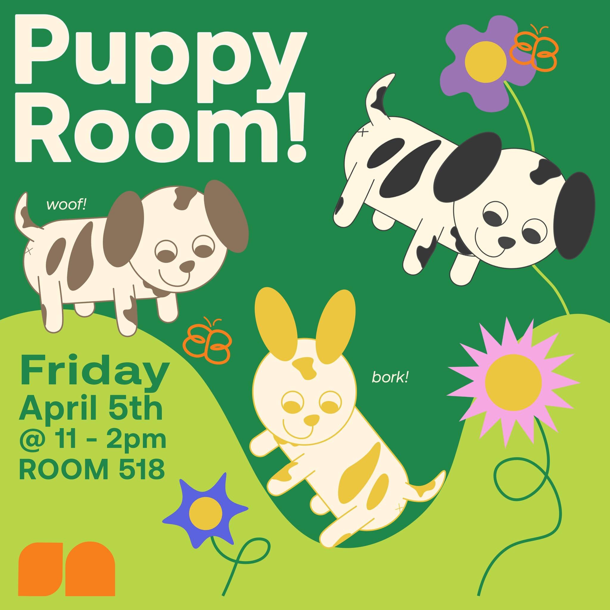 We are hosting our Puppy Room in partnership with the St. John Ambulance Therapy Dogs! Come relieve some stress with some scritches and cuddles in room 518 on April 5th from 11-2!

#AUArtsSA #AUArts #YYC
