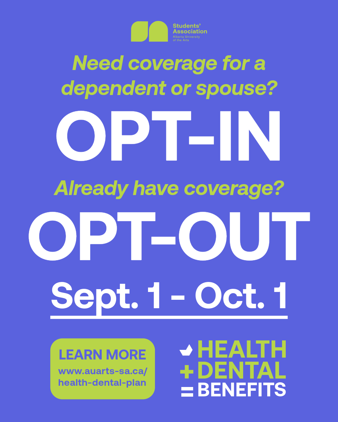 Health + Dental Opt-In/Opt-Out Period