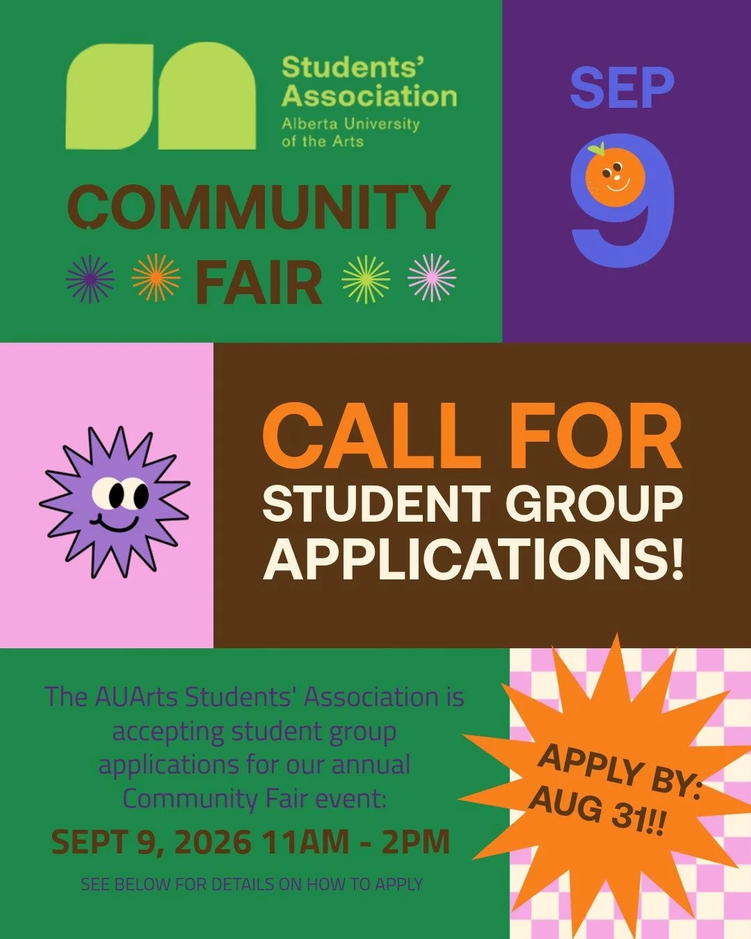 CALL FOR STUDENT GROUP APPLICATIONS: Community Fair