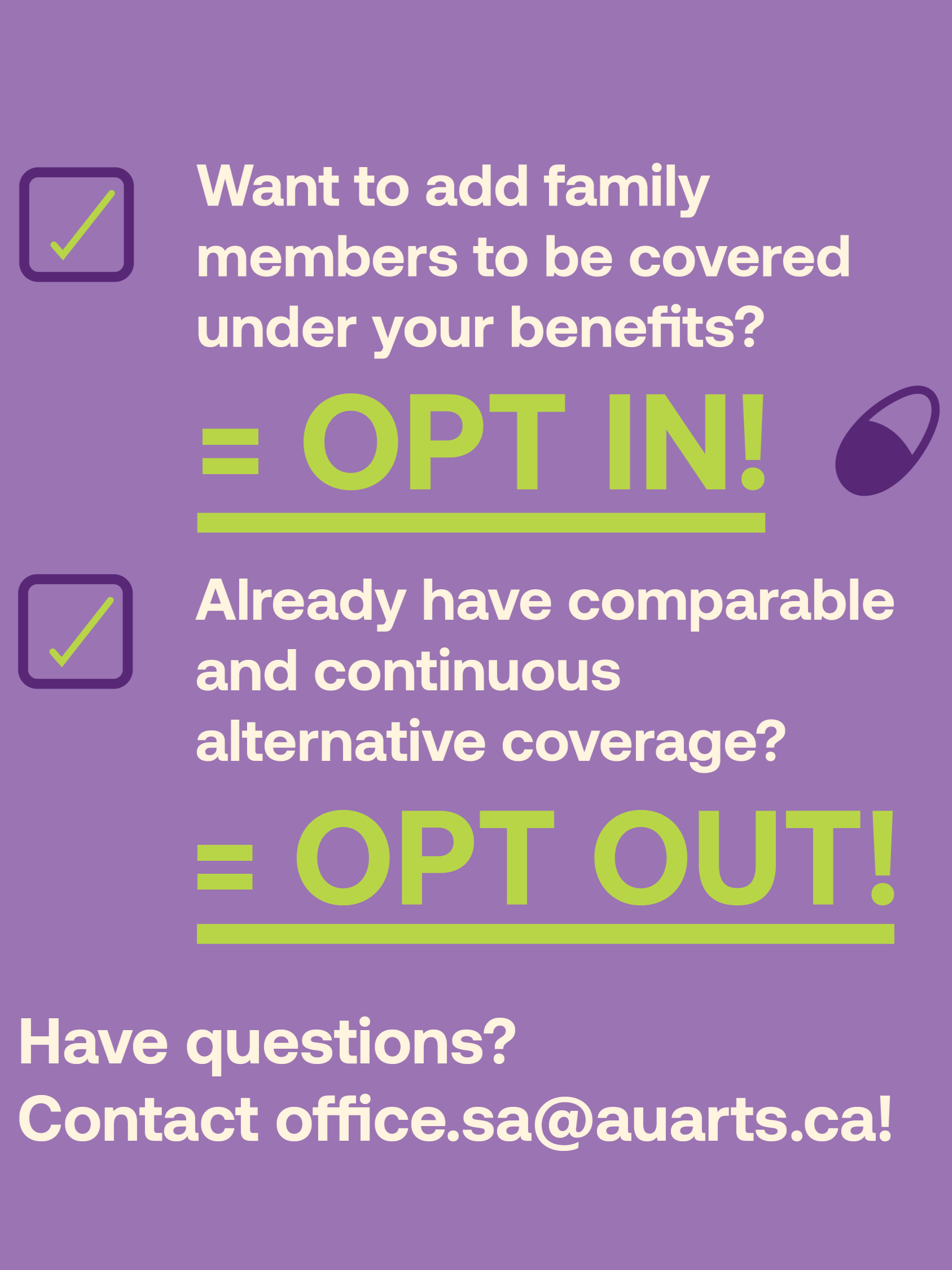 Opt In - Opt Out | NOW OPEN!