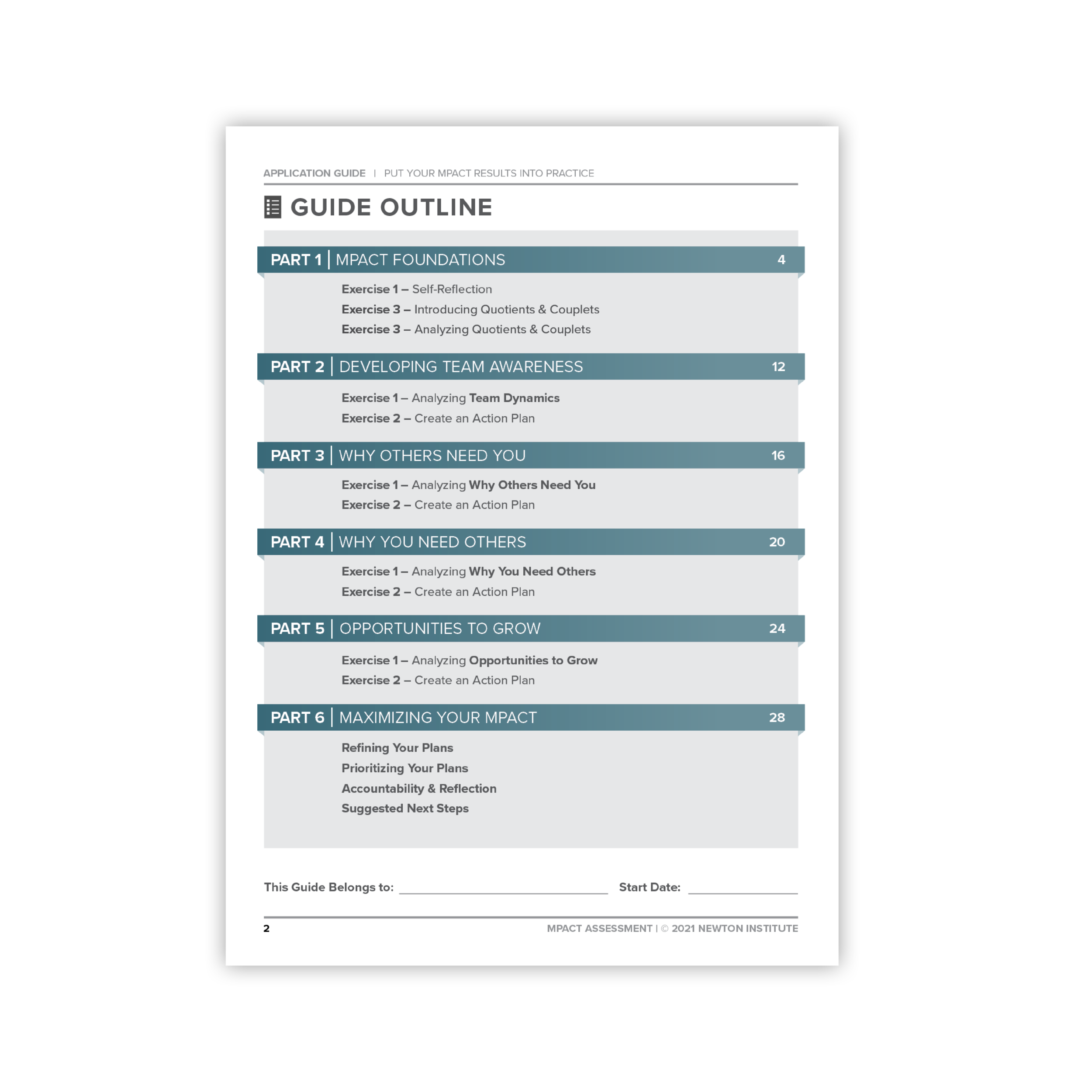 Application Guide – BOOKLET — MPACT Store