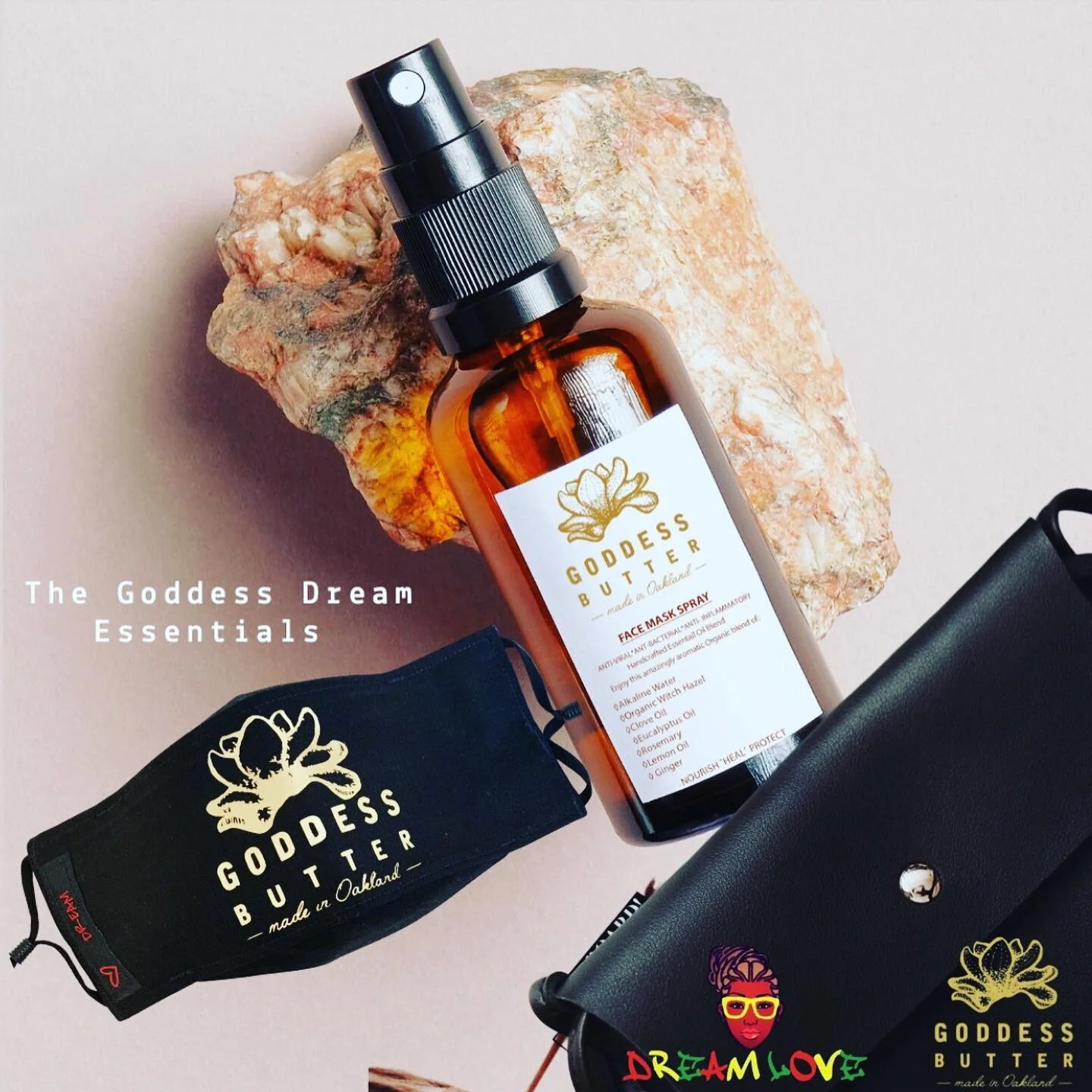 NEW PRODUCT 🚨 Just In Time For The Holidays 🌿Goddess Butter Oakland &amp; @dream.lov3 presents:

The Goddess Dream Essentials Gift set. 

The Limited Edition Goddess Dream Essentials Box includes our custom Goddess Butter Oakland ( Dream Love) 3D p