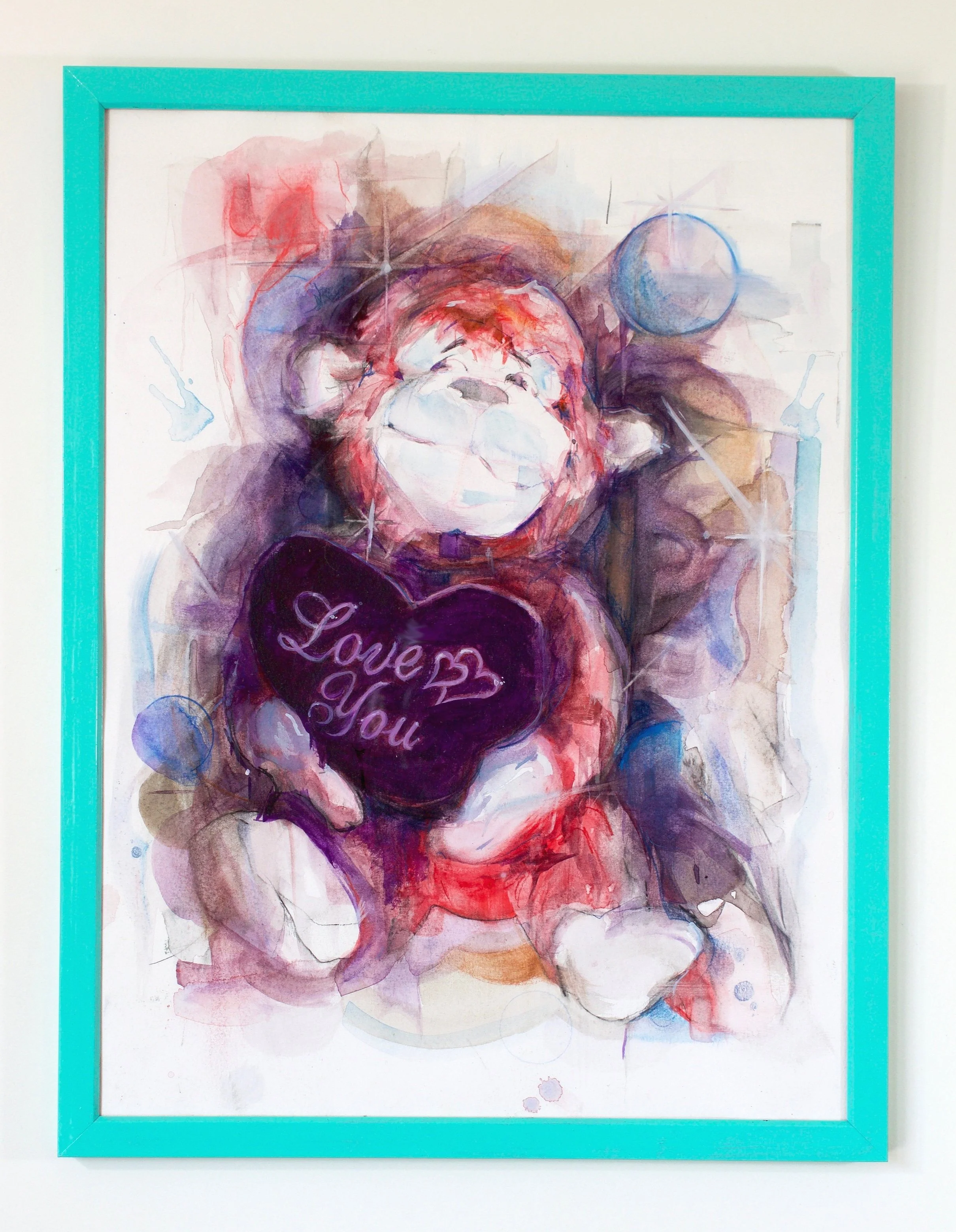 "Love Me"
watercolor/gouache
13"x17"
2024