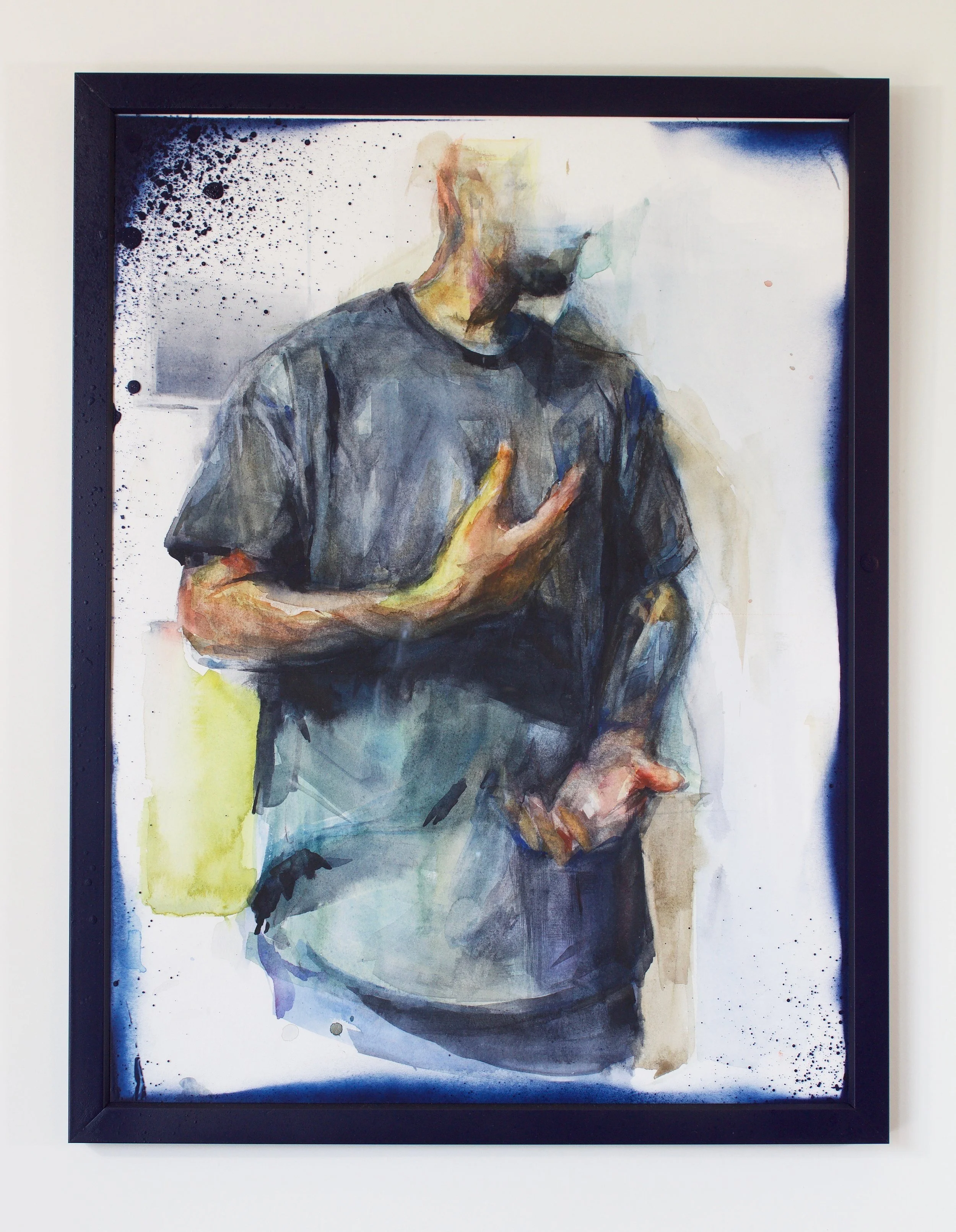 "self Portrait 24'"
watercolor/goauche/spraypaint
13"x17"
2024