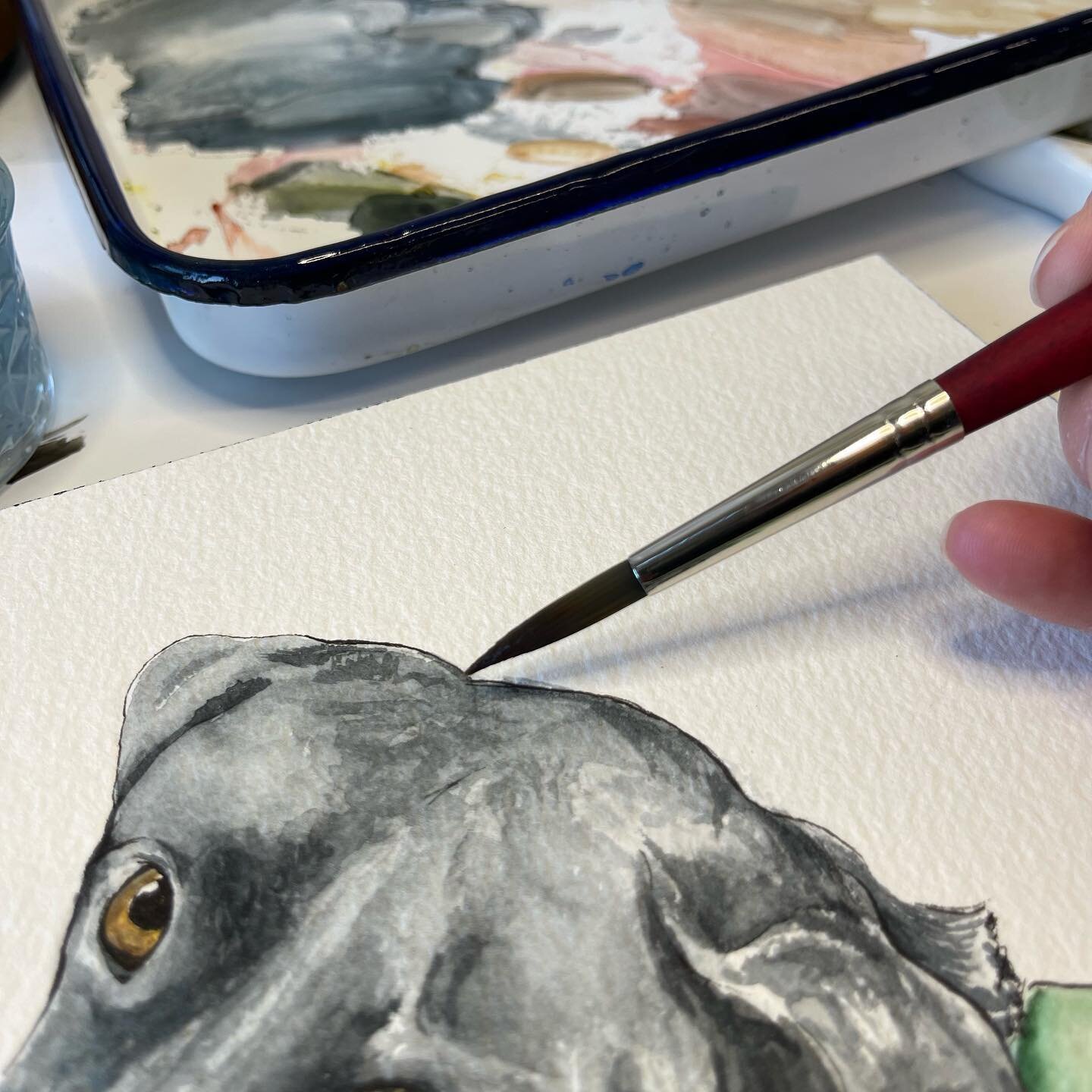 Adding some finishing touches on this handsome pup 🐶🐾💚
.
.
.
.
.
.
.
.
.
.
.
.
.
.
.
.
#fetchasketch #holidaygifts #puppylove #dogportrait #petportraits #painteveryday #eveninyourmind #theresalwaysaway #artistlife #artislife #giftideas #doglovers 