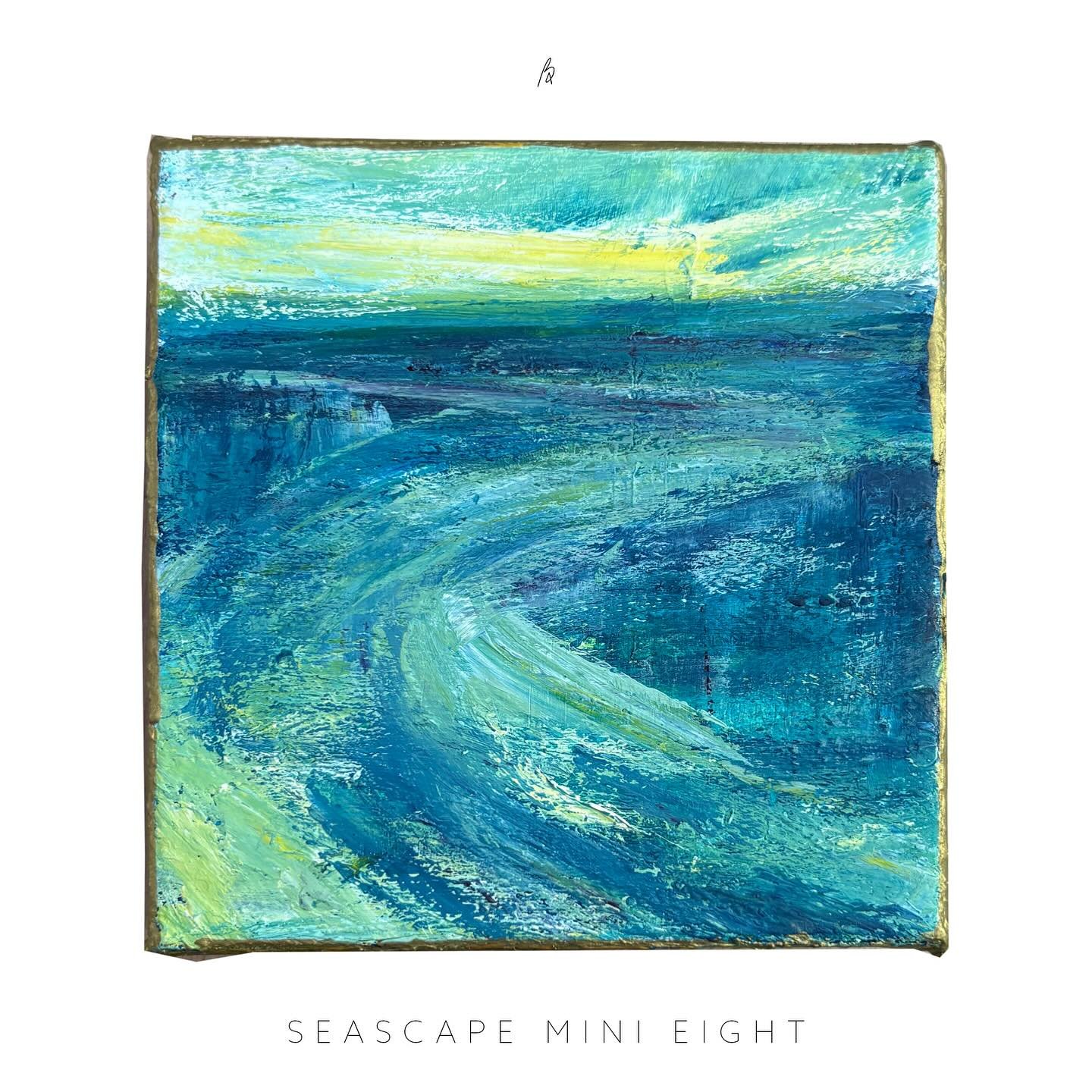 Available: Seascape Mini Eight 🌊🌌
(4x4x1.5)
 This hand-painted seascape mini is available, and I&rsquo;m selling it auction style!

📝 How to Bid: Add your bid in the comments. The highest bid before 7:00pm ET tomorrow wins! I&rsquo;ll add a commen