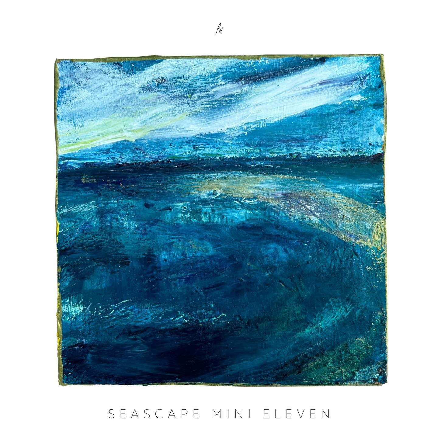 Available: Seascape Mini Eleven 🌊🌌
(flat artist panel)
 This hand-painted seascape mini is available, and I&rsquo;m trying out auction style!

📝 How to Bid: Add your bid in the comments. The highest bid before 7:00pm ET tomorrow wins! I&rsquo;ll a