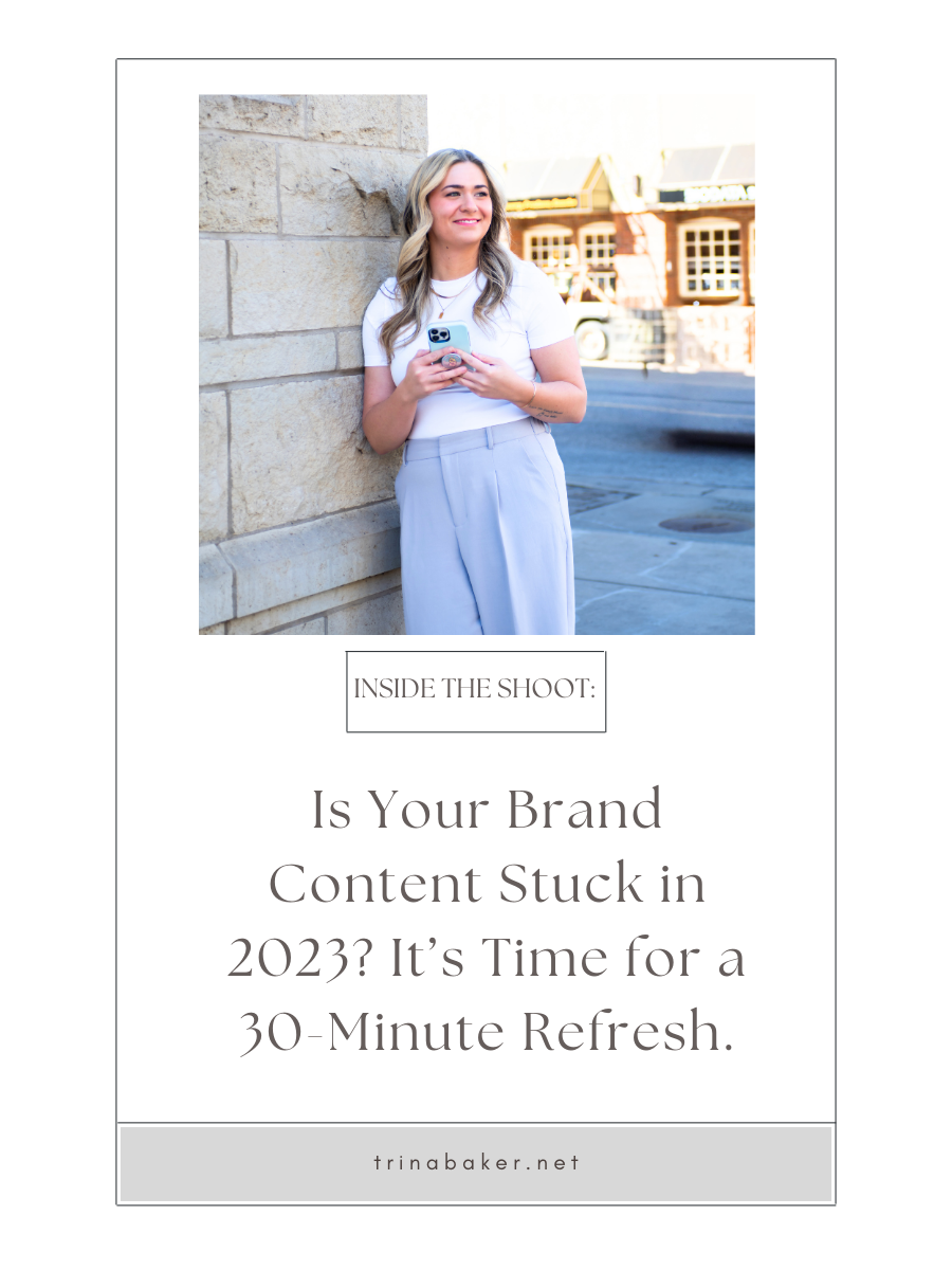 On location downtown Lawrence Kansas women posting for branding photos