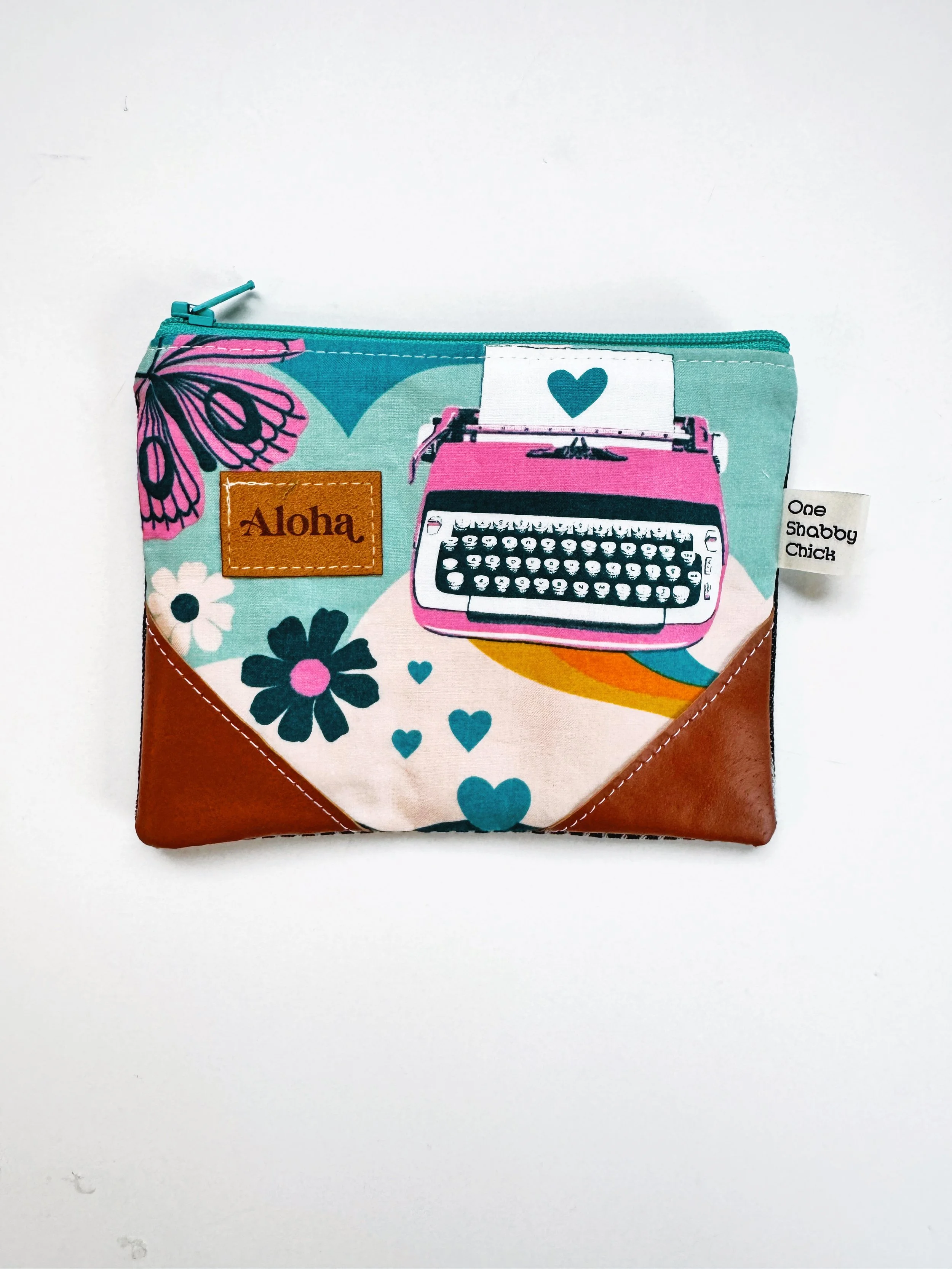 Zip pouch - typewriter