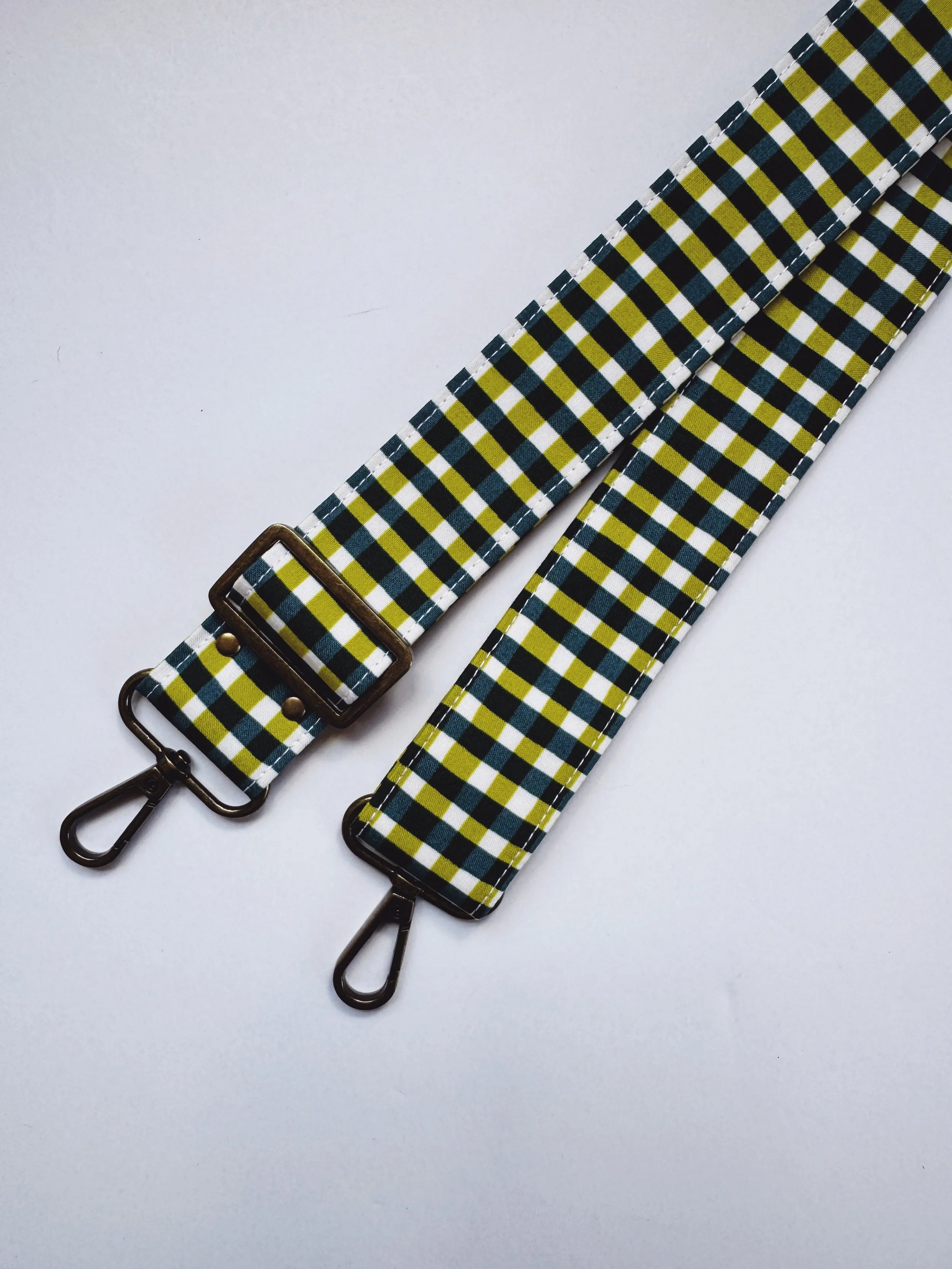 Adjustable purse Strap - green stripe