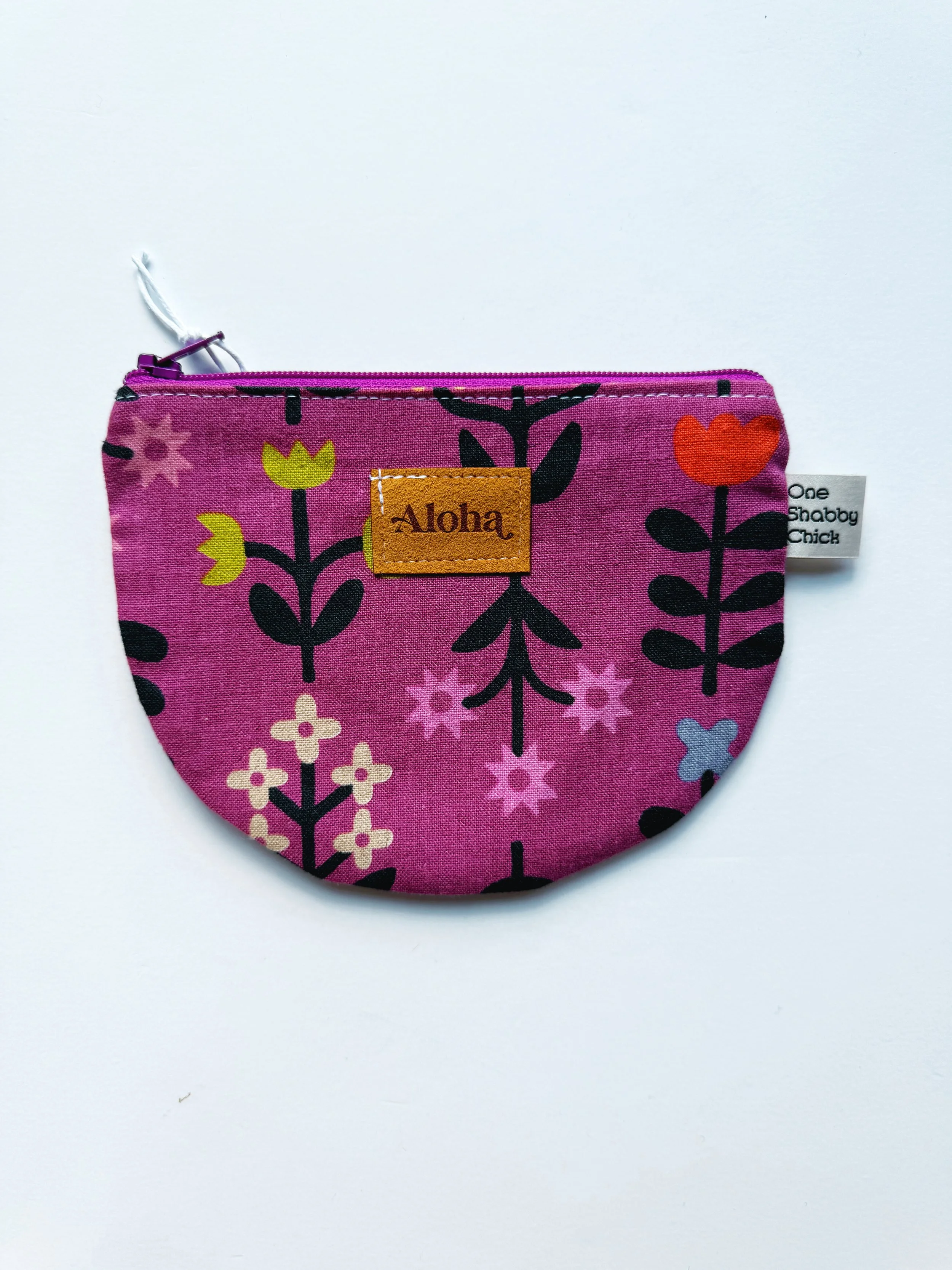 Half Moon - purple floral