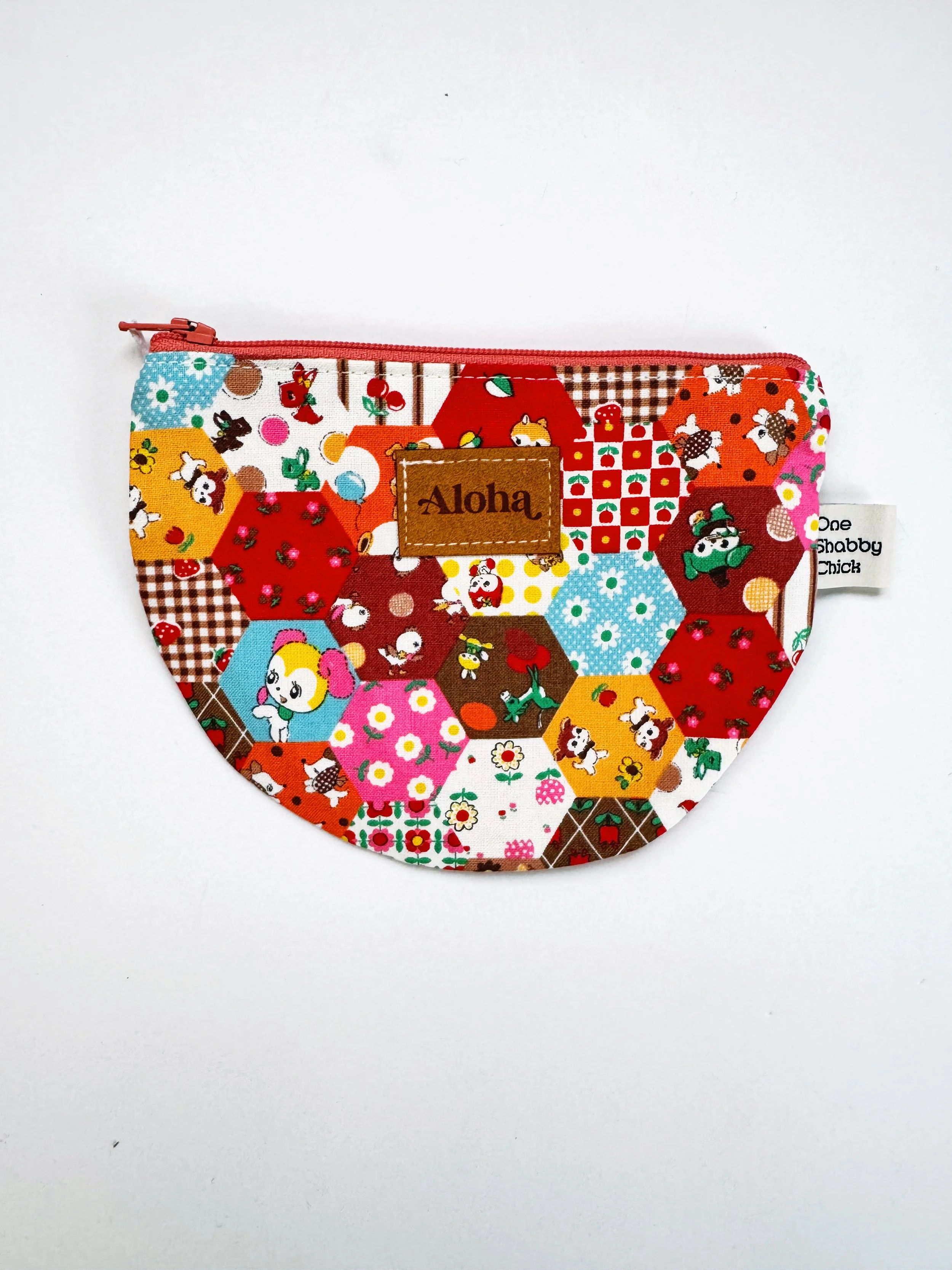 Half Moon - patchwork red