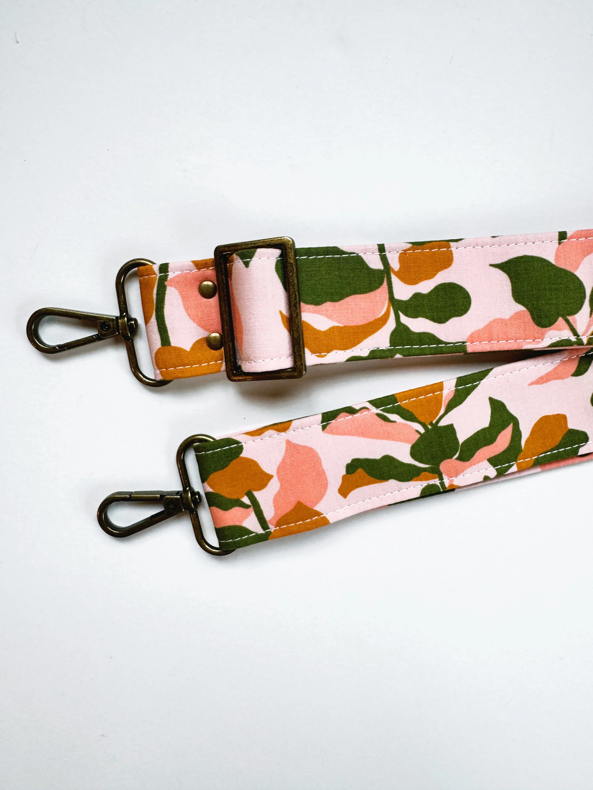 Adjustable purse Strap - pink/green