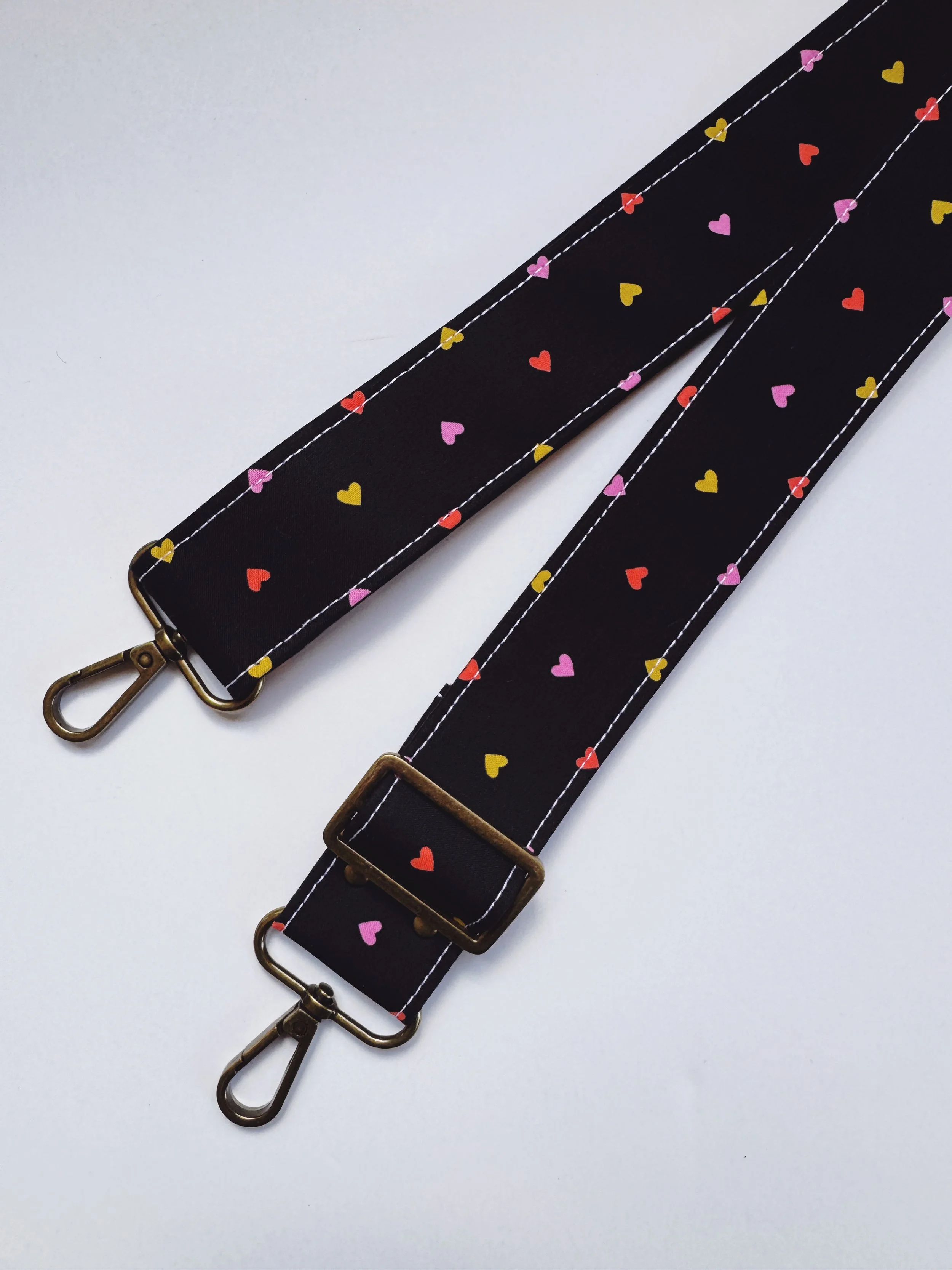 Adjustable purse Strap - hearts