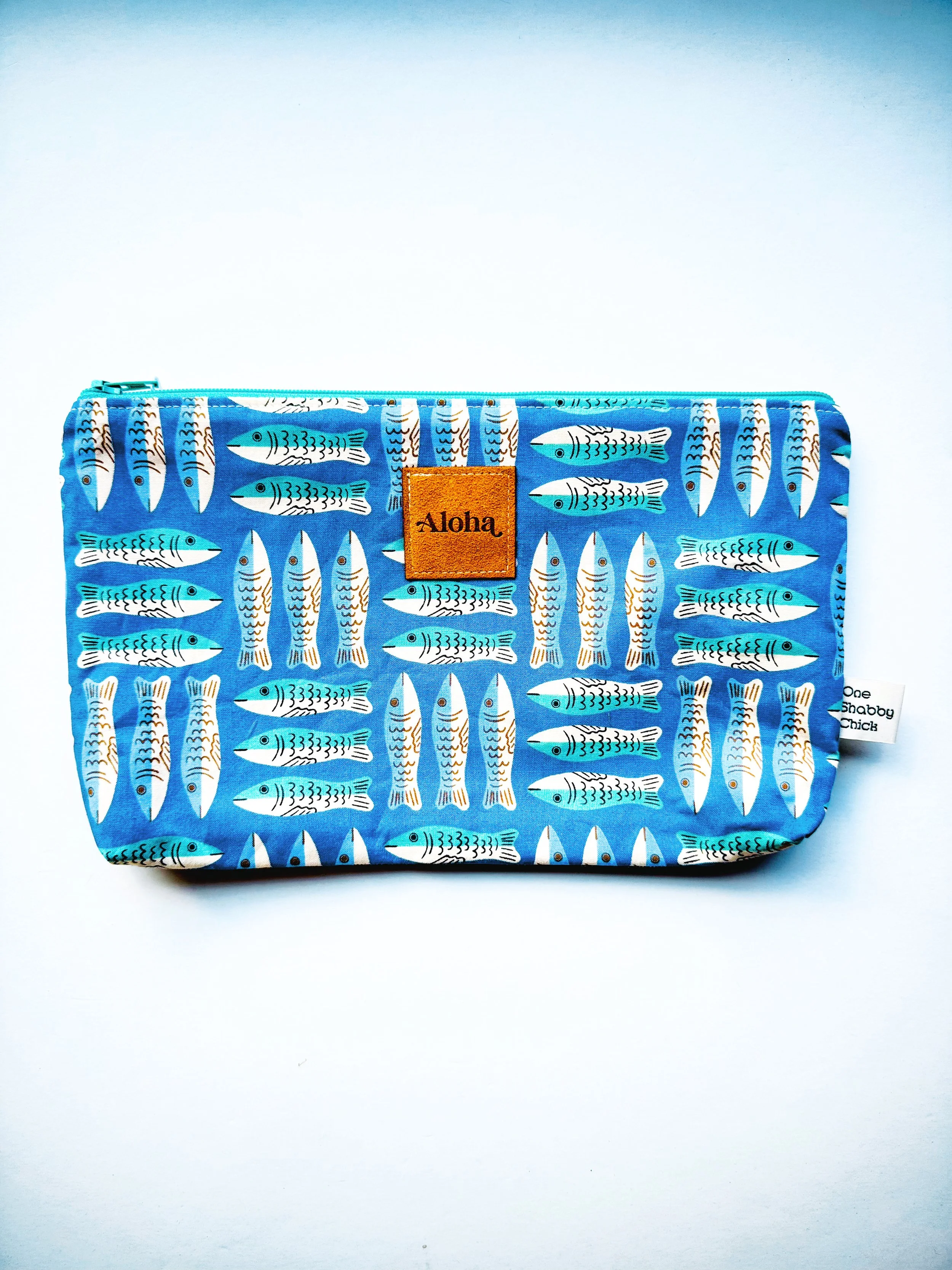 Travel Pouch - sardines blue