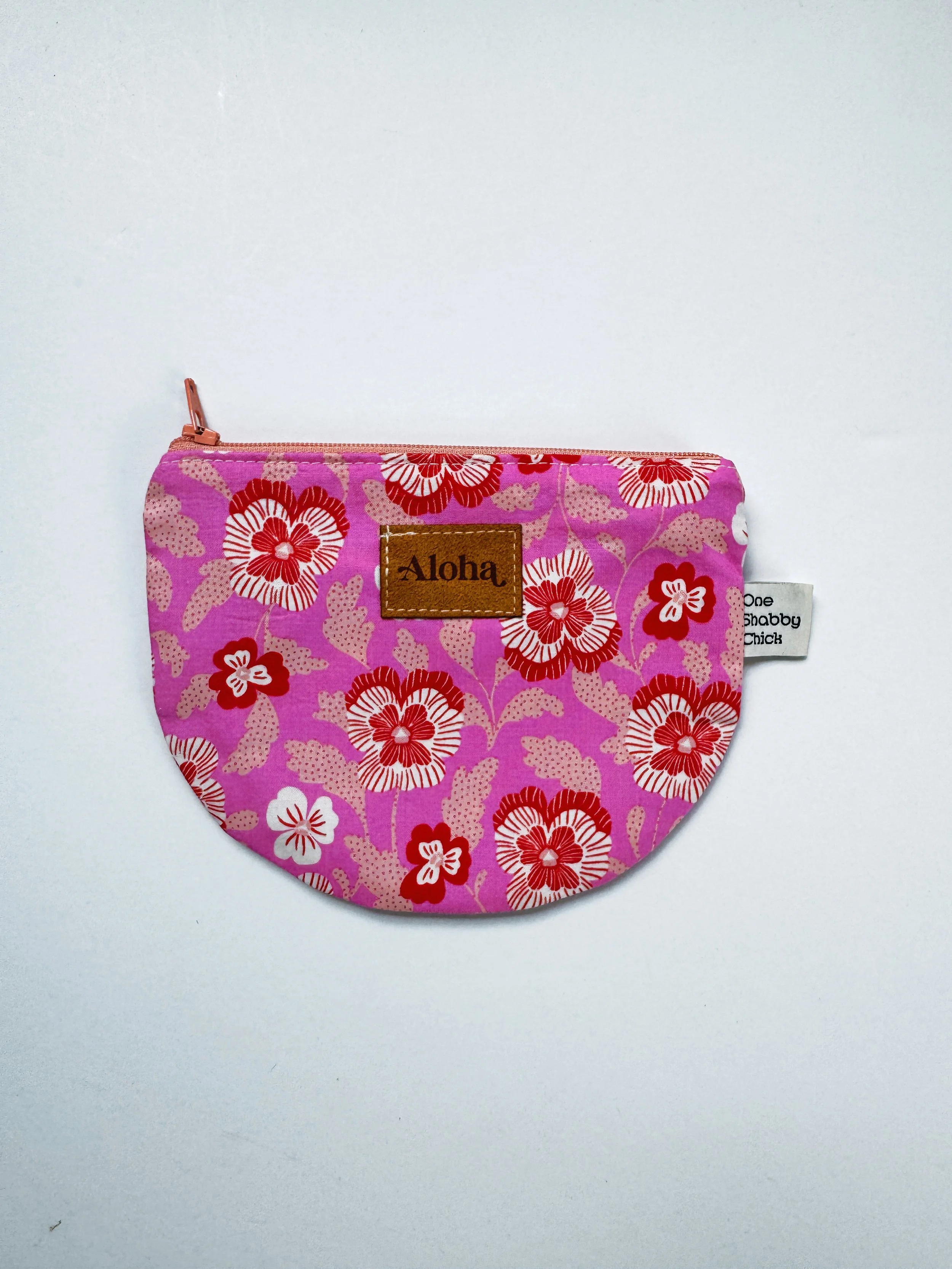 Half Moon - pink pansies