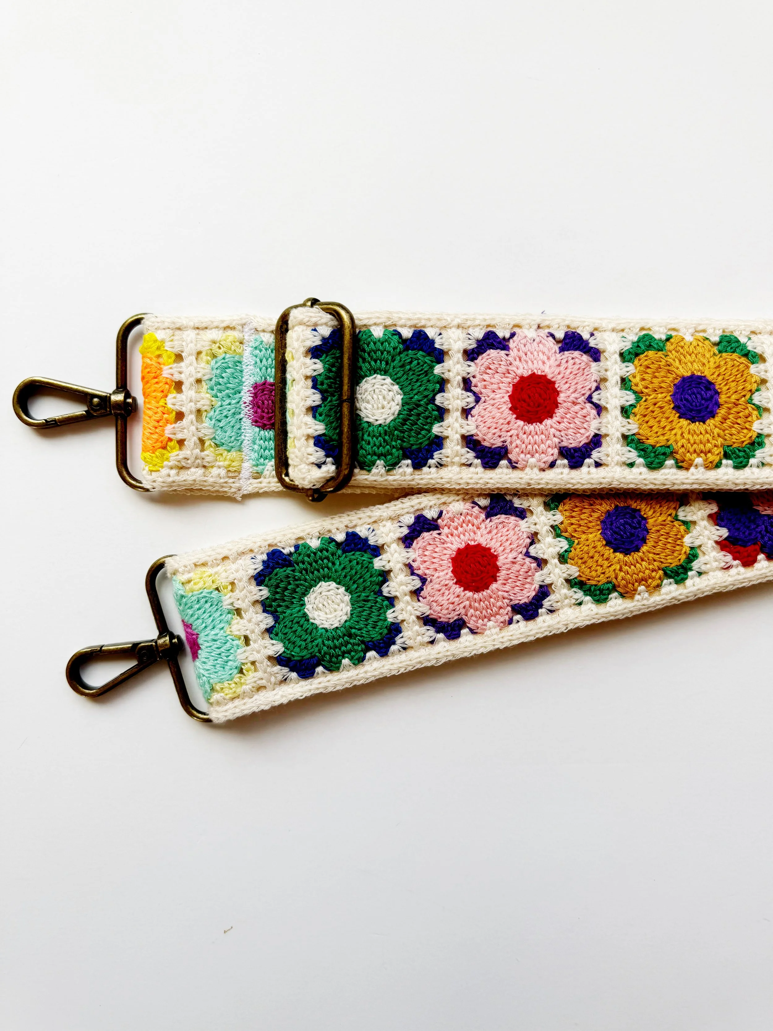 Adjustable purse Strap - Crochet Squares