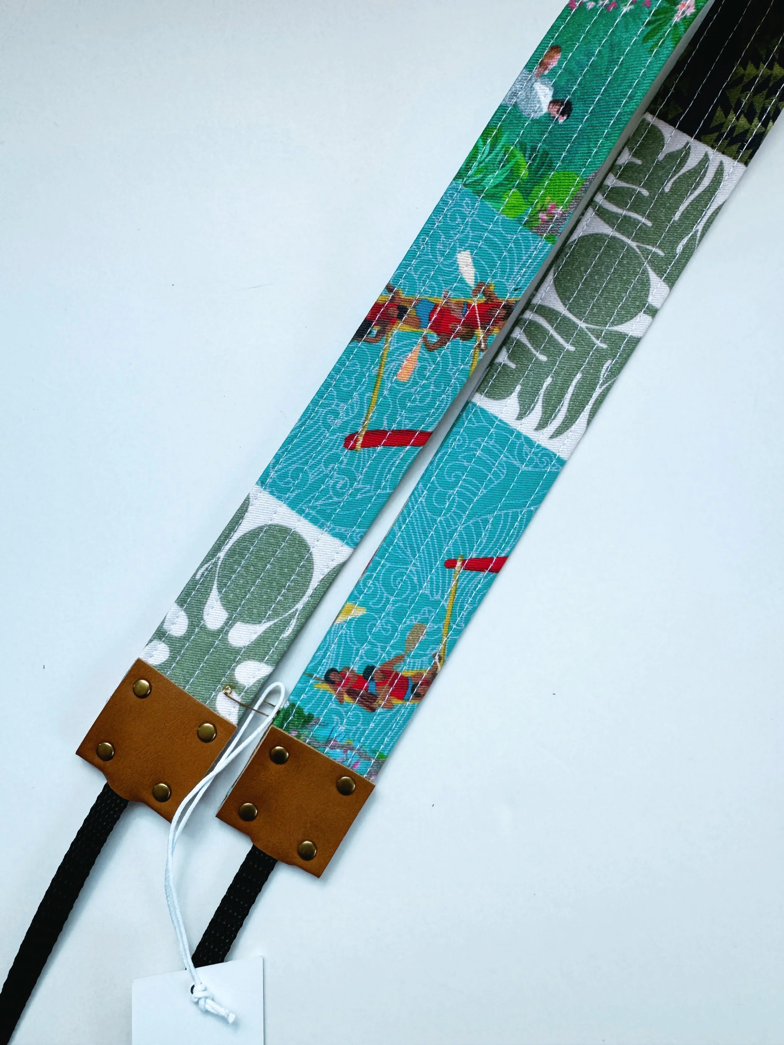 Camera Strap - patchwork canoe