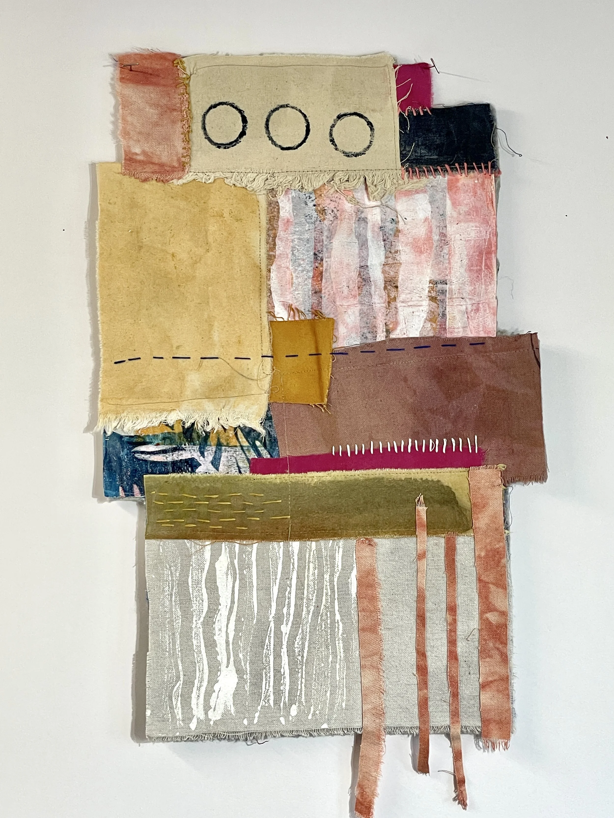  IN-GATHERING  Recycled fabrics, thread, botanical dyes, paper  15” x 24” 