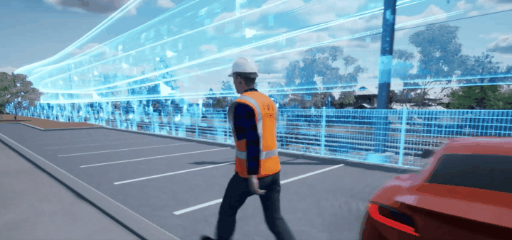 Construction Manager using Site Simulations to test site layouts, site safety, management and interfaces