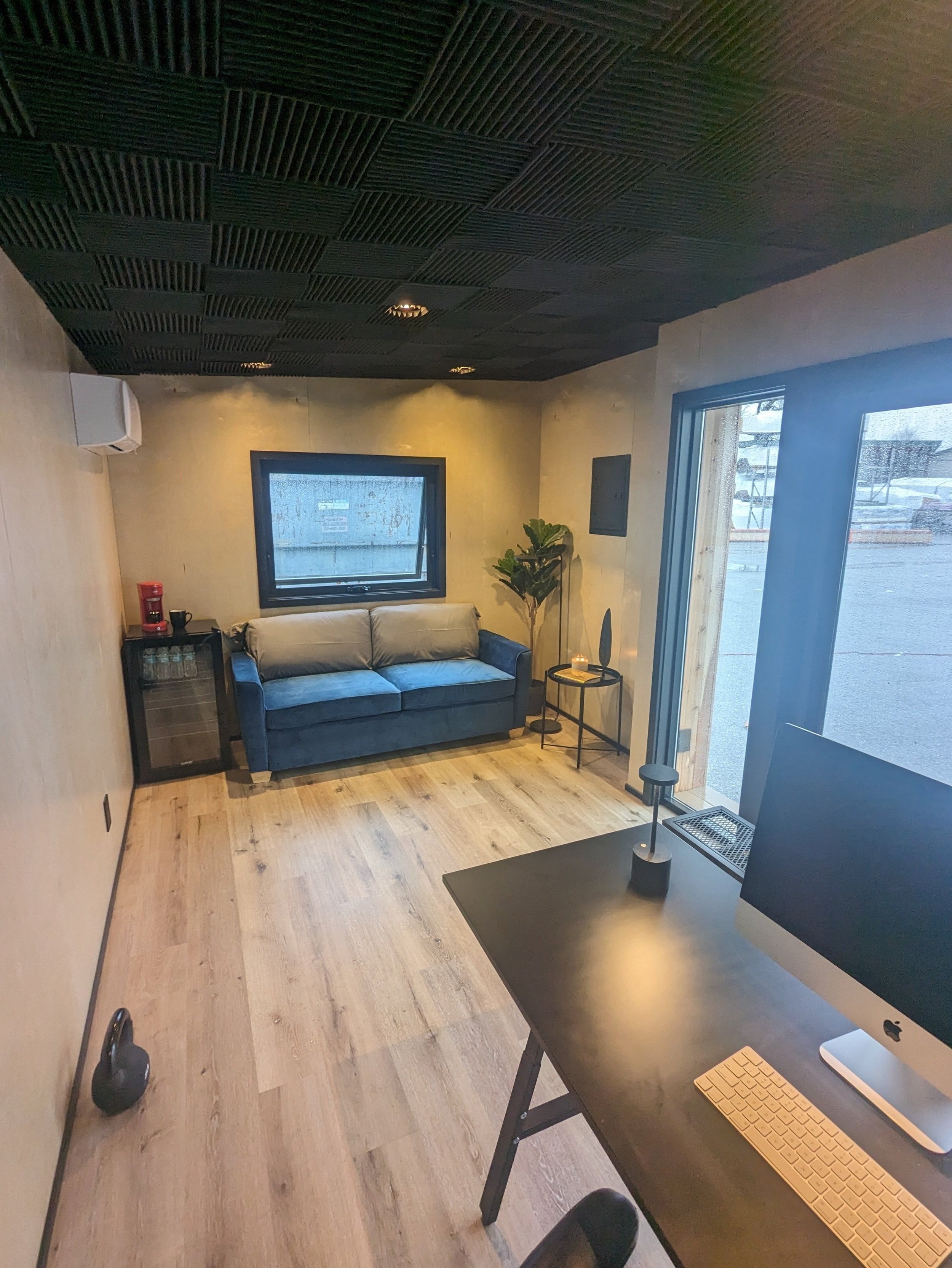 Mini backyard office pod turnkey prefab DIY, outdoor tiny home office shed, work from home, WorkPod, studio shed, backyard room, shed shed, man cave, pool house, granny house cabin, office suite shed