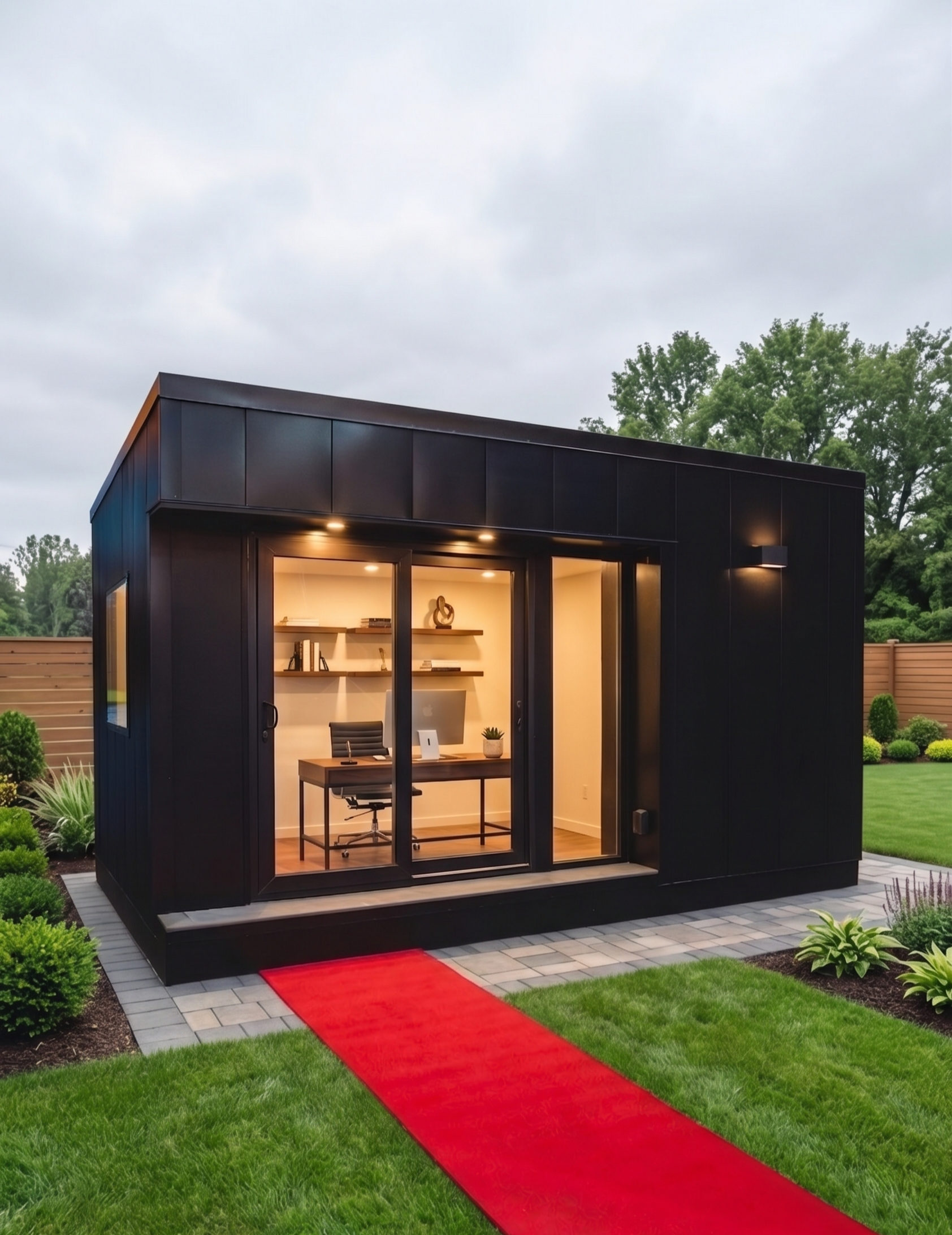 Mini backyard office pod turnkey prefab DIY, outdoor tiny home office shed, work from home, WorkPod, studio shed, backyard room, shed shed, man cave, pool house, granny house cabin
