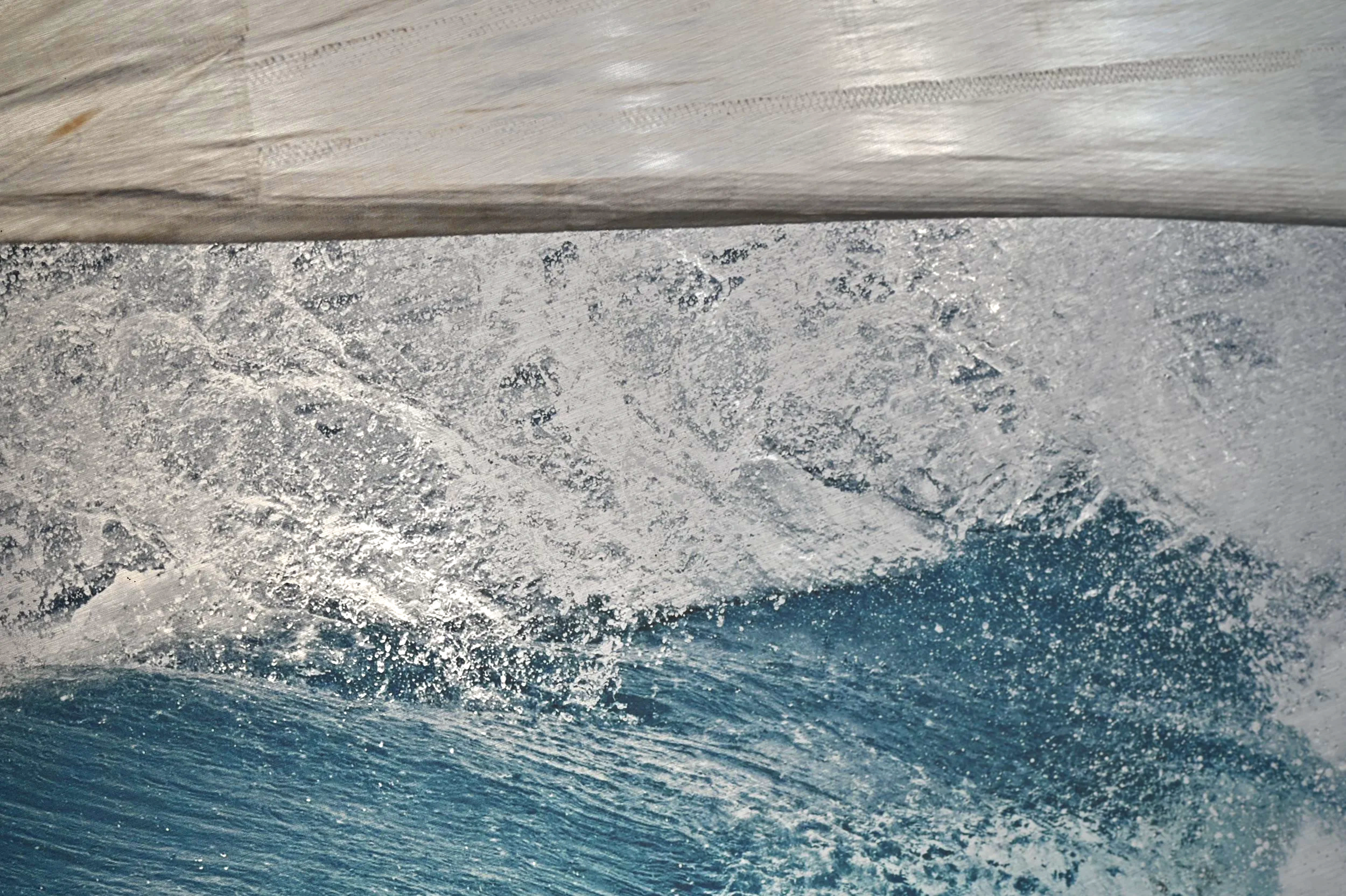 Shamrock V J-Class yacht under sail — limited-edition brushed aluminium print by Christophe Sorenti