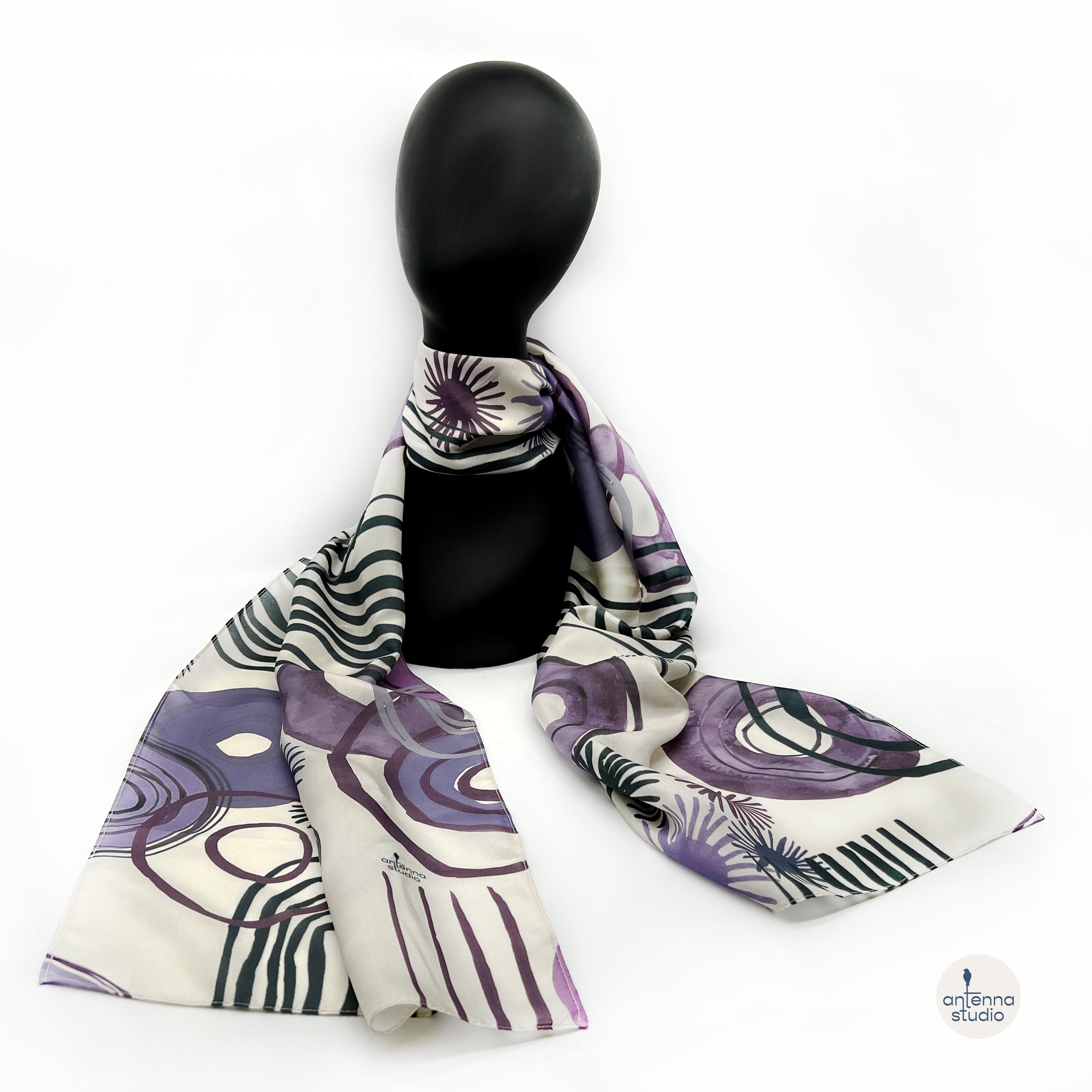 Vinyl records plum scarf1.jpg