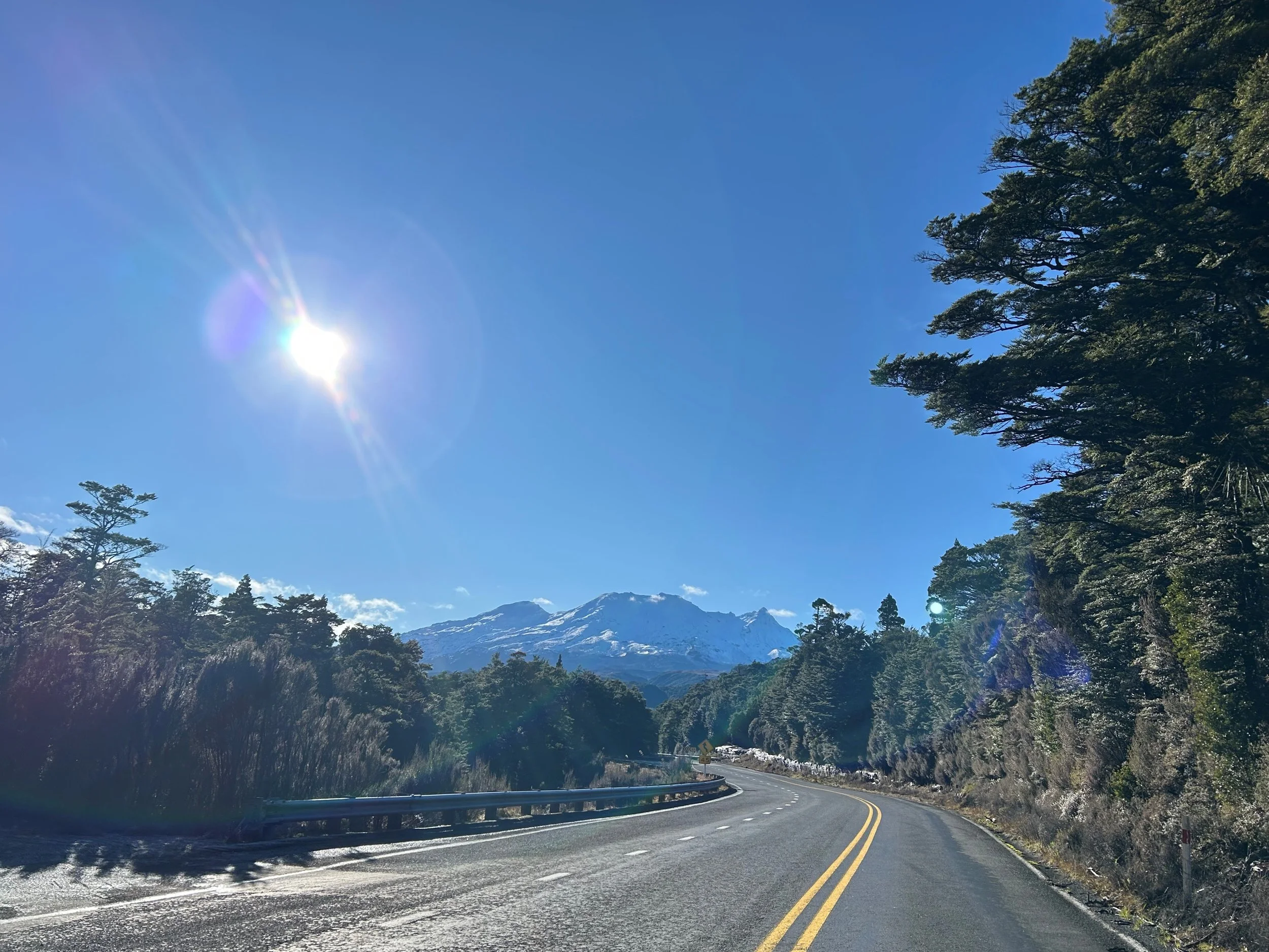 Mountain views from Ohakune Mountain Road on the way to Turoa Ski field, near Ohakune