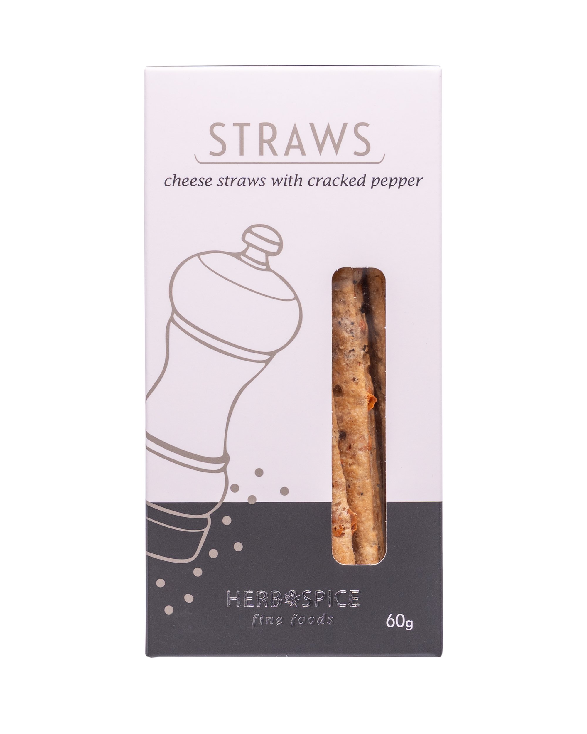 Gourmet Cheese Straws with Cracked Pepper 60g