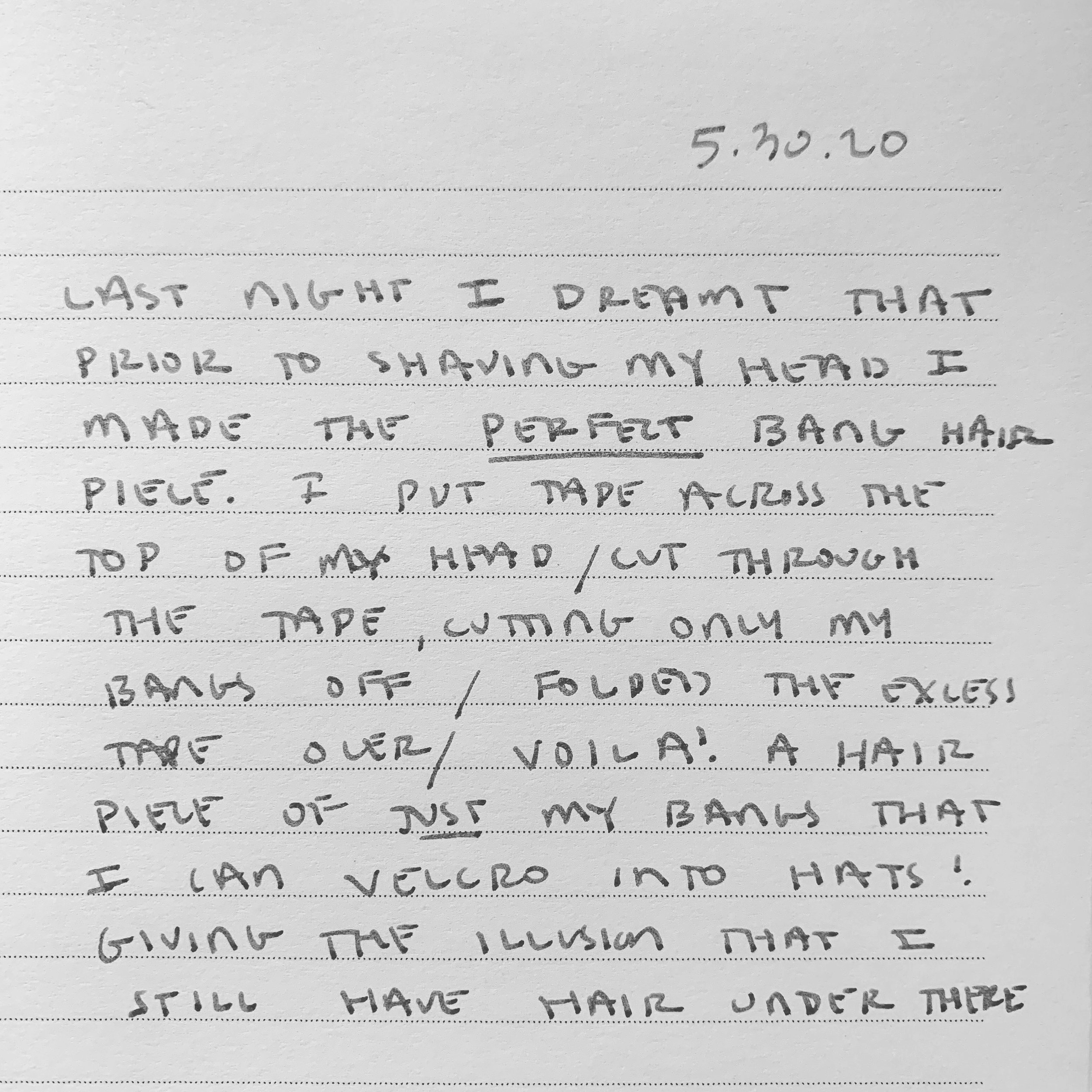 5.30.20 Prepping to shave my head