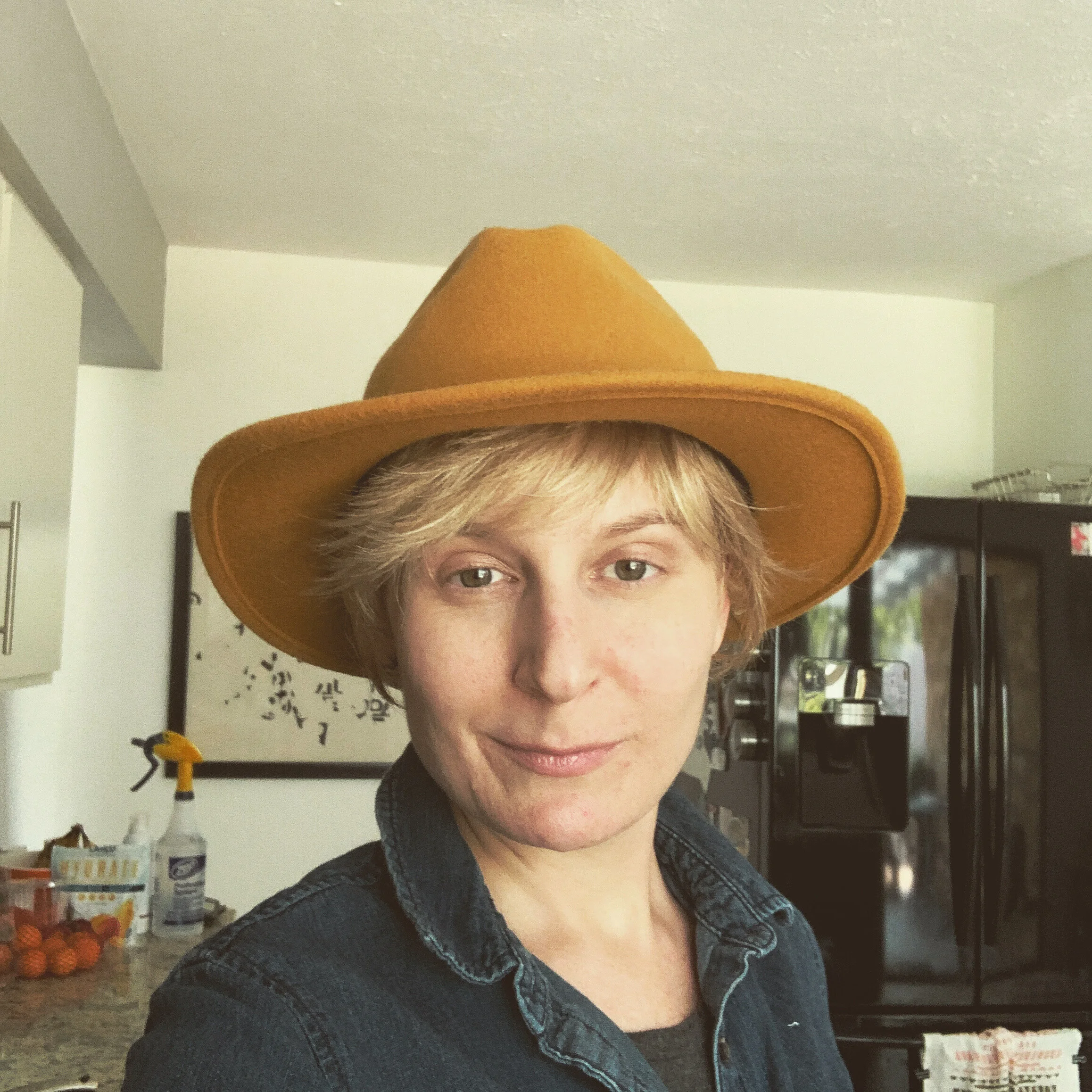 7.4.20 No makeup / new wig photo! My husbands co worker surprised me with this very kind gift and I loved it! Looked like my real hair!