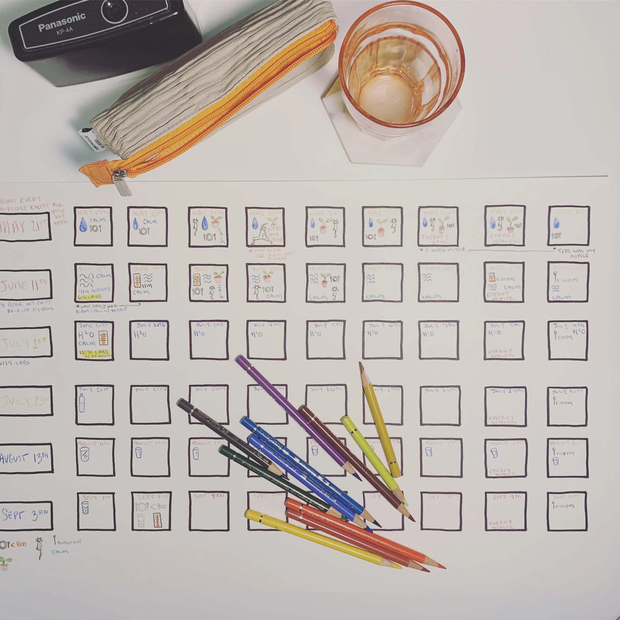 Laying out the first calendar