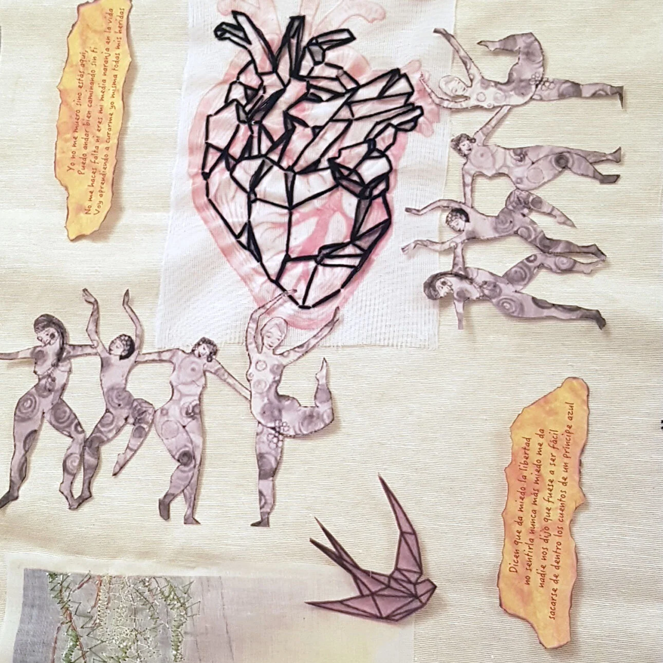  Invocando a la creatividad a través del bordado y el collage