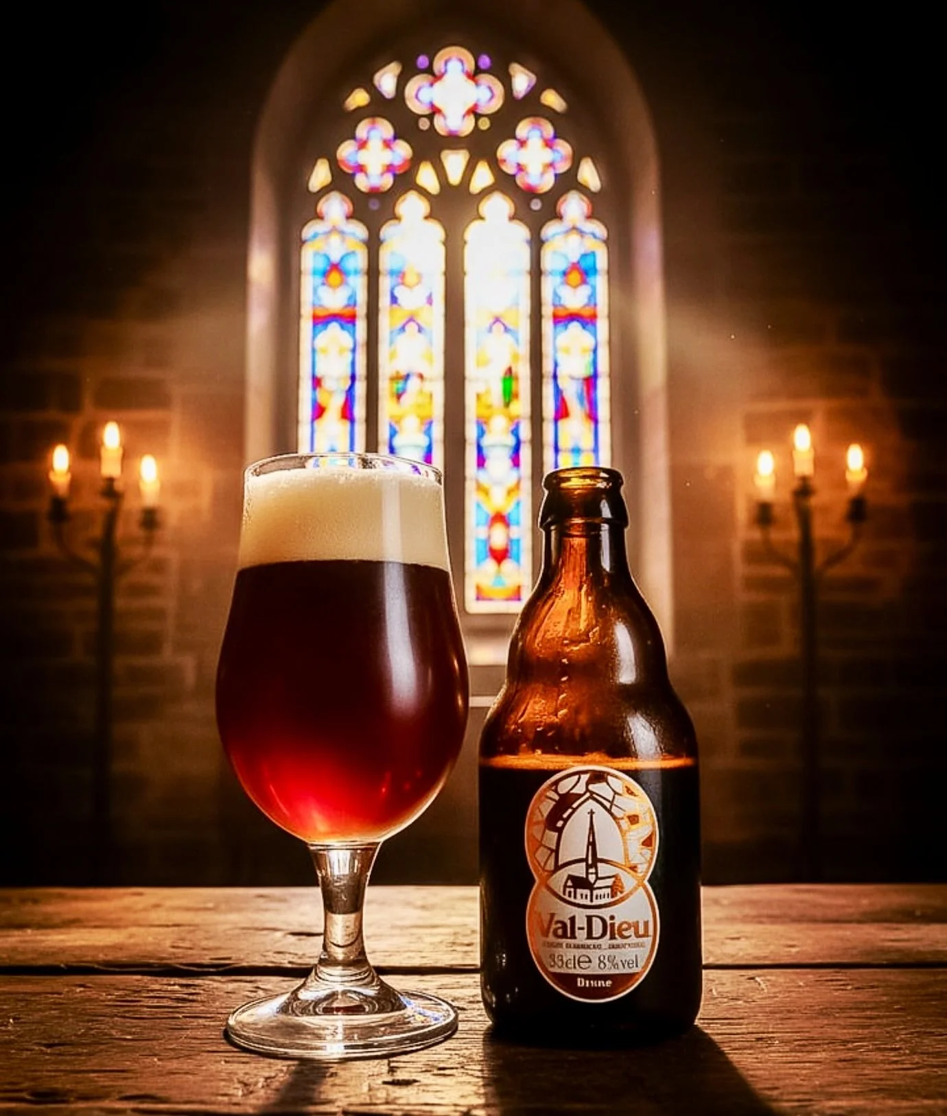 @valdieubrasserie 
BREWERY of the ABBEY VAL DIEU 
BRUNE (Brown) 
Classic Belgian Style Dubbel - 8.0%. 
The Belgian Dubbel style is home to some of the great beers of the world - Rochefort 8, Chimay Red and St Bernardus Prior 8 - here is another!!
