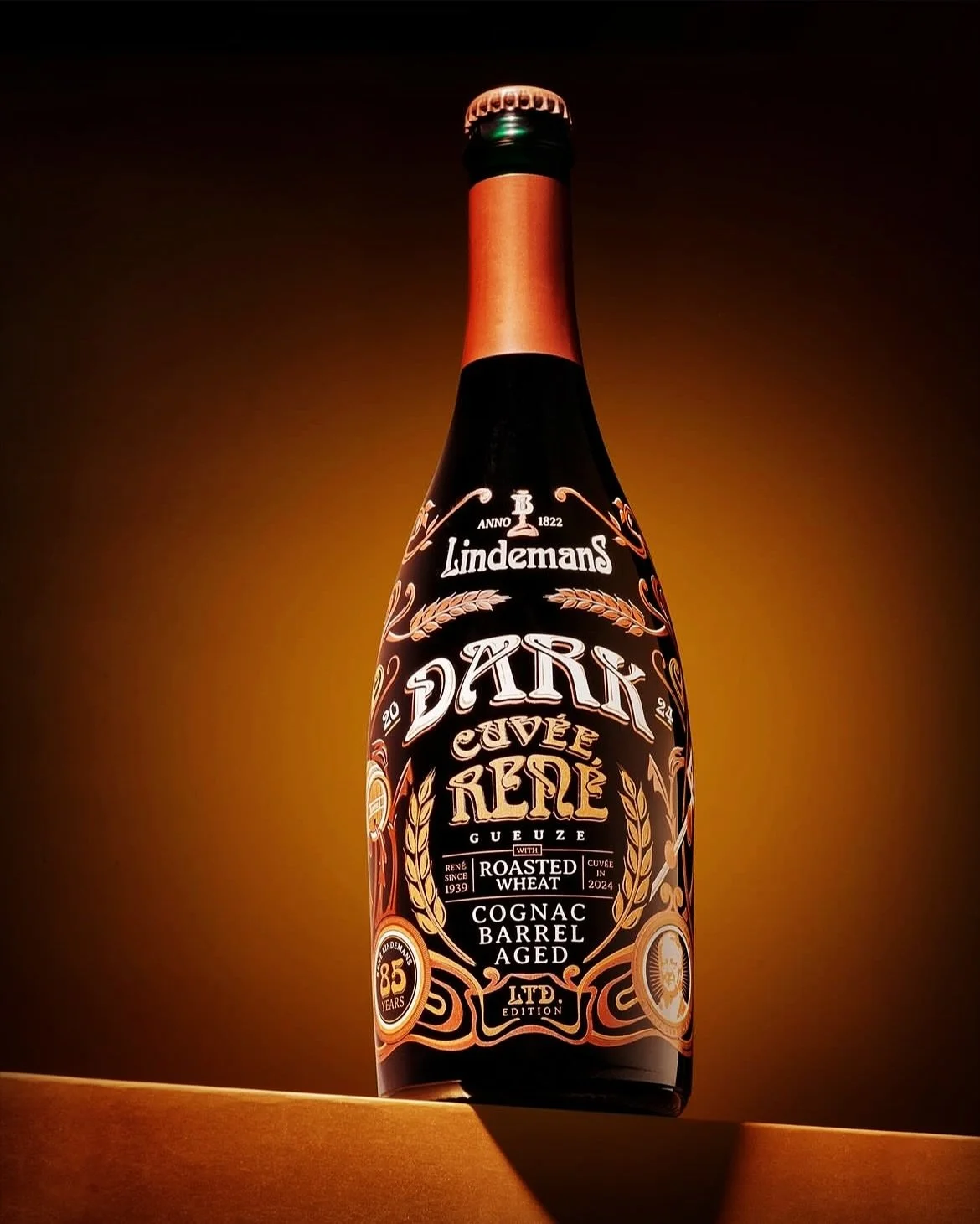 @lindemansbeers 
WHOA…
Lindemans Brewery 
DARK Cuvee Rene Limited Edition Gueuze
Cognac Barrel Aged Sour Ale 8.0%
Every so often, a beer comes along that doesn’t just ask you to drink it — it invites you to experience it. 
Lind