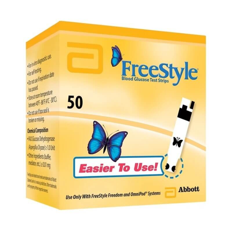 FreeStyle 50ct Blood Glucose Diabetic Test Strips