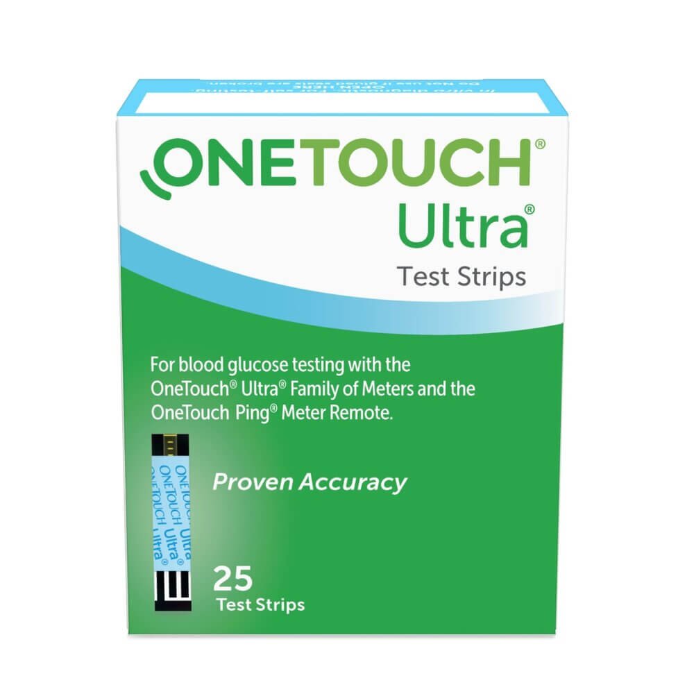 OneTouch Ultra 25ct Blood Glucose Diabetic Test Strips