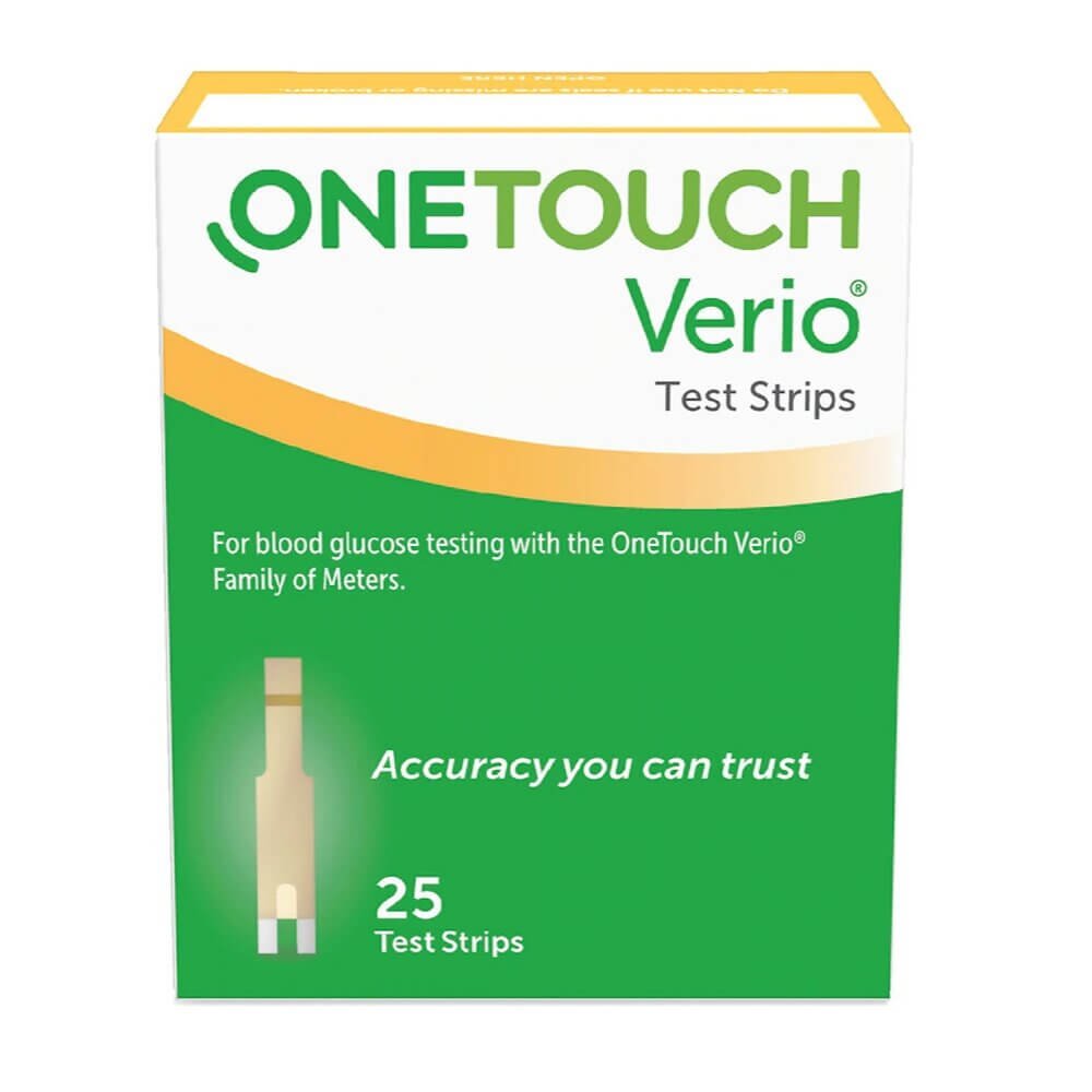 OneTouch Verio 25ct Blood Glucose Diabetic Test Strips