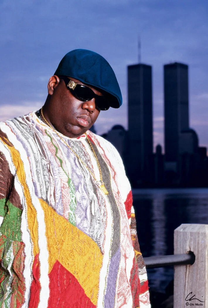 Biggie Smalls (The Notorious B.I.G.) in Coogi Sweater with Twin 