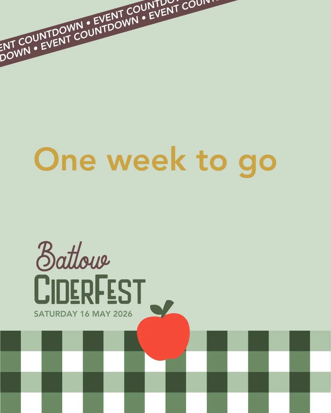 One week out 🍎

This time next week, you could be sipping cider under golden leaves in Batlow.

🎟 Final tickets: via the link in our profile

🚌 Grab your bus ticket to and from Tumut via the link in our profile

📅 Saturday 16 May | Batlow, NSW

?