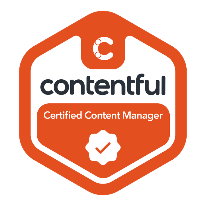 Contentful Certified Content Manager badge