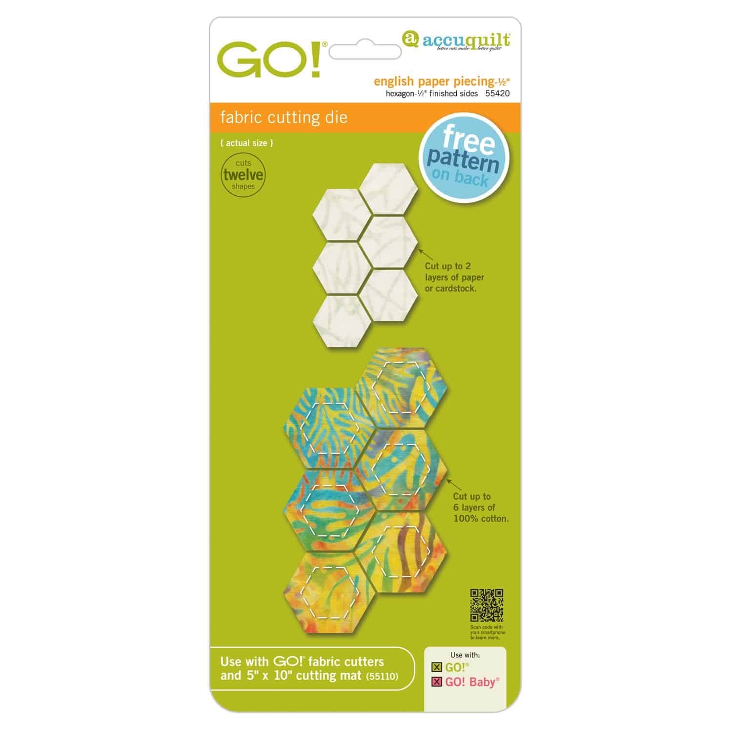 The Quilter's Shack-GO! English Paper Piecing Hexagon-1:2″ Finished Sides.jpeg