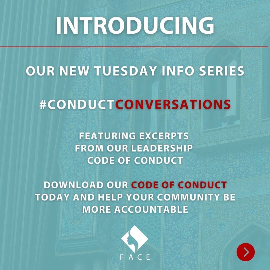 Join us each Tuesday as we highlight important pledges we believe all Muslim leadership should take in order to maintain accountability with the community for whom they serve. 

Download our Leadership Code of Conduct today to help keep our communiti
