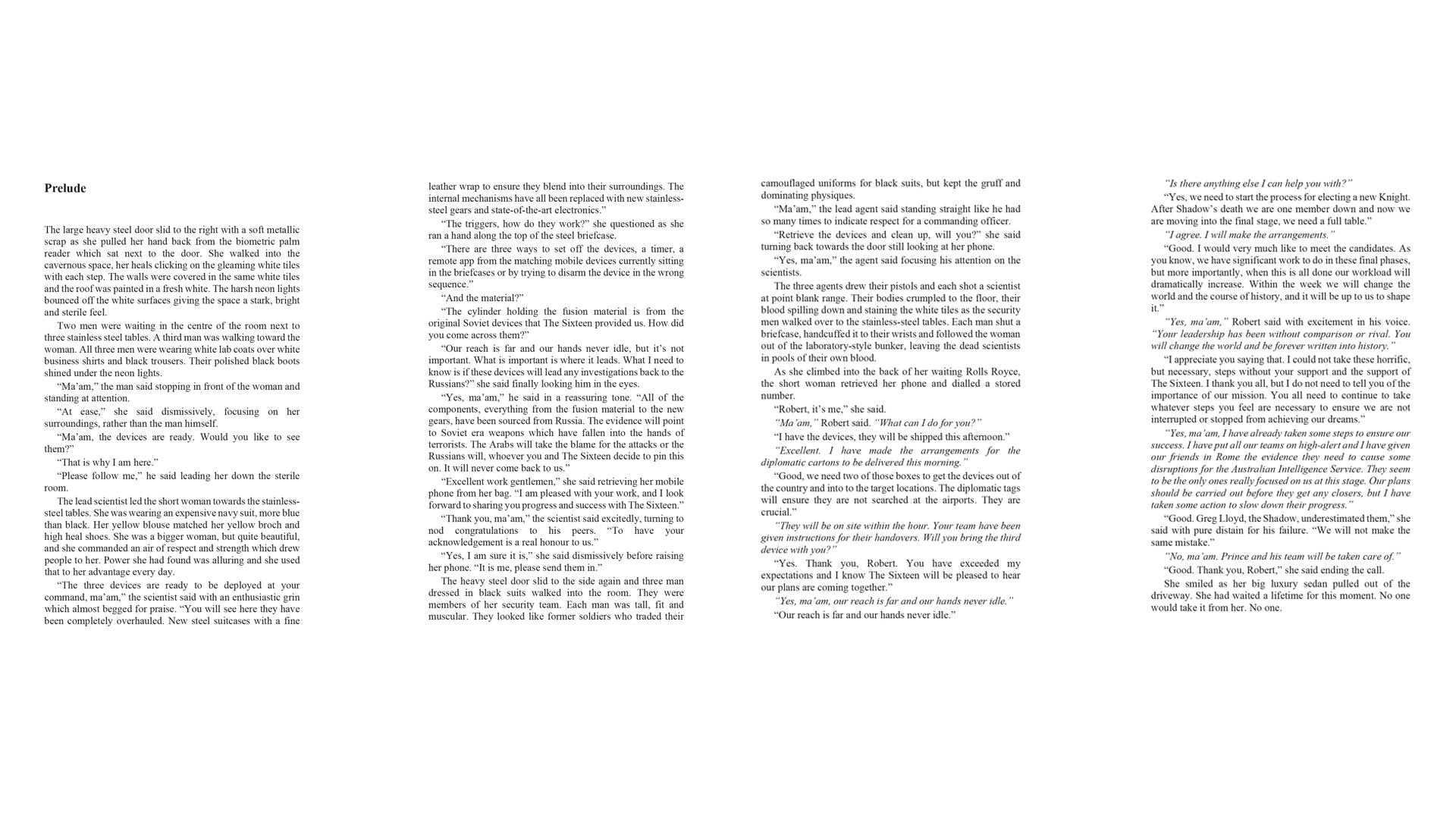 Xavier Wallace Shaw Confrontation Prelude