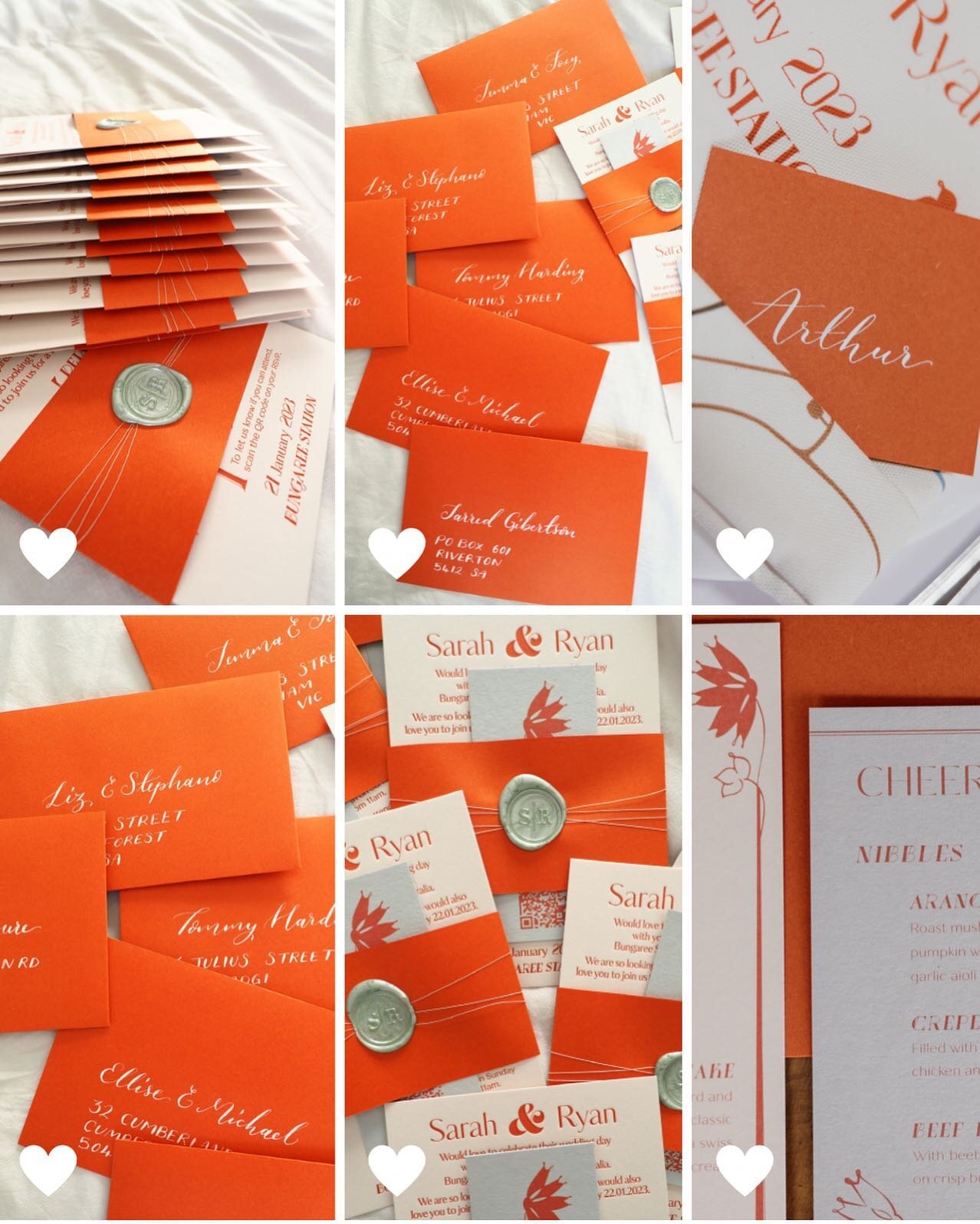 Burnt orange with almond white 🤍🧡 
#weddingstationery #weddingstationeryadelaide #calligraphy #calligraphyadelaide