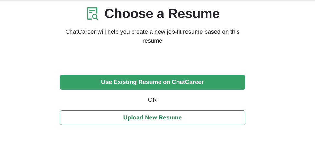 ChatCareer Resume Builder