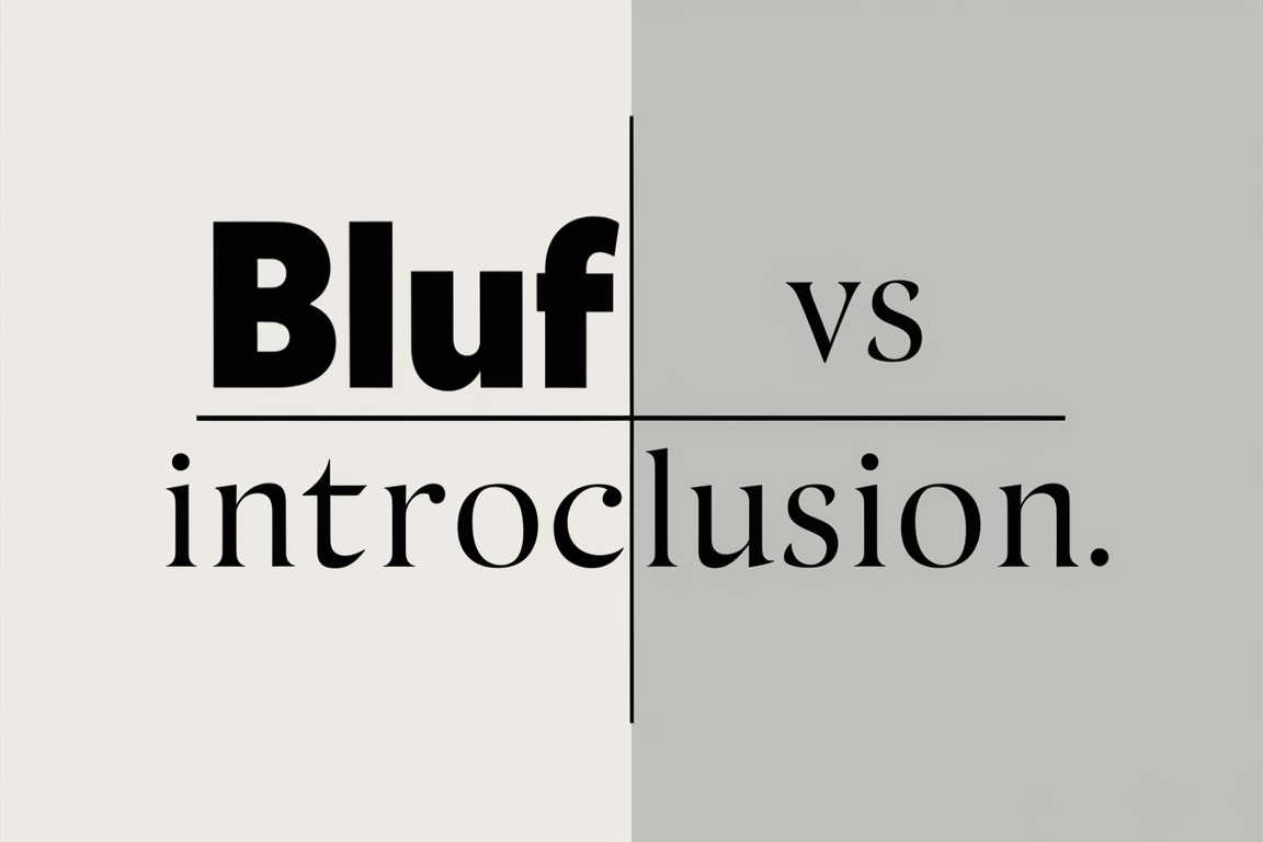BLUF vs. Introclusion